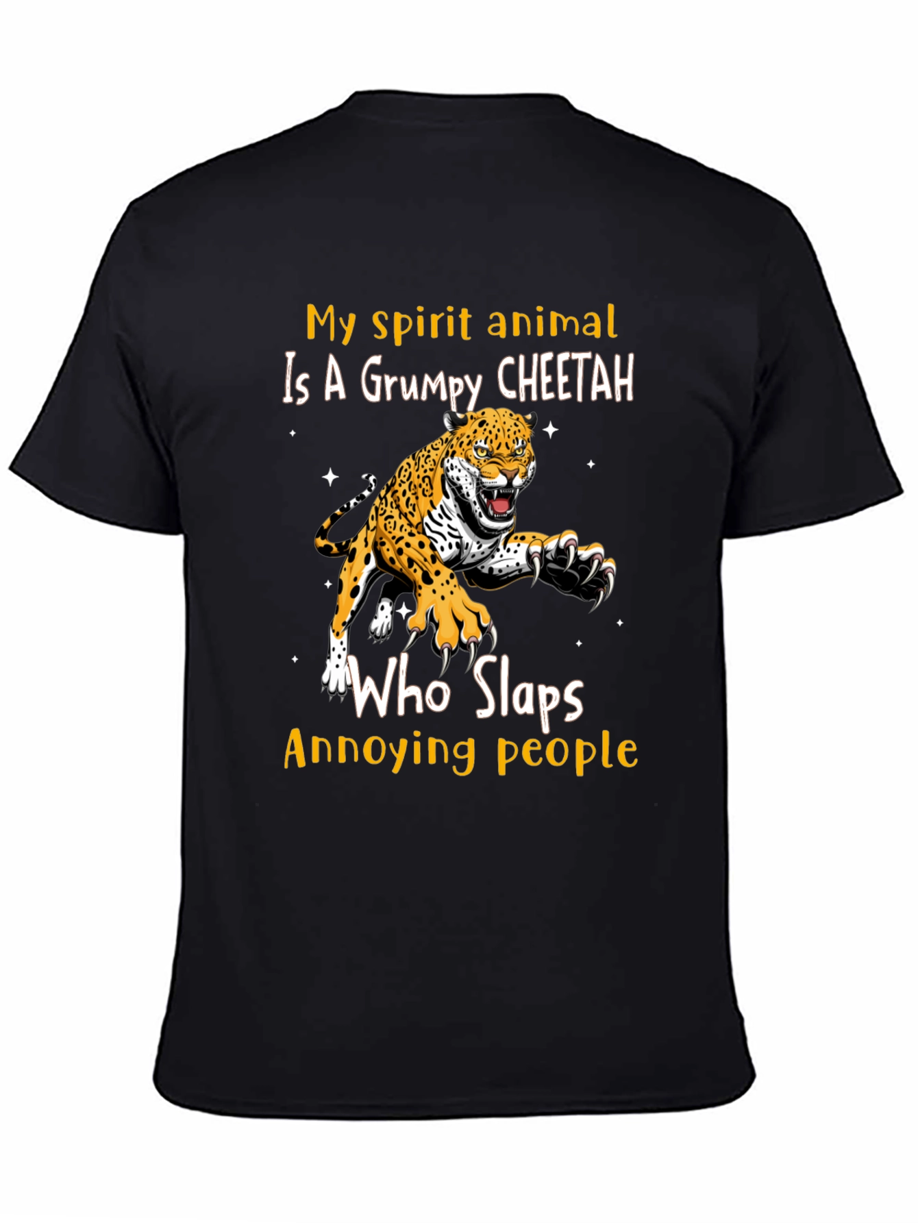 Grumpy Cheetah Slaps Annoying People T-Shirt