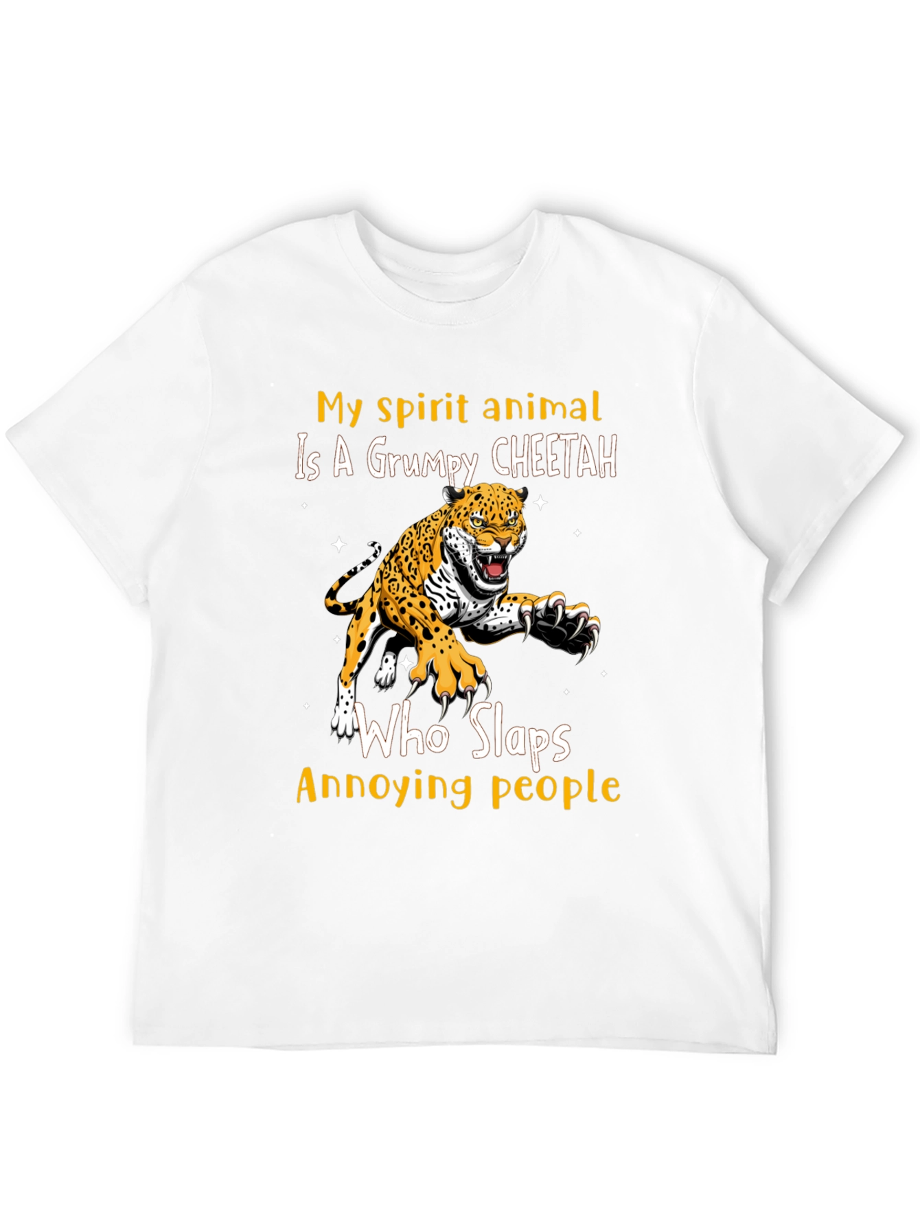 Grumpy Cheetah Slaps Annoying People T-Shirt