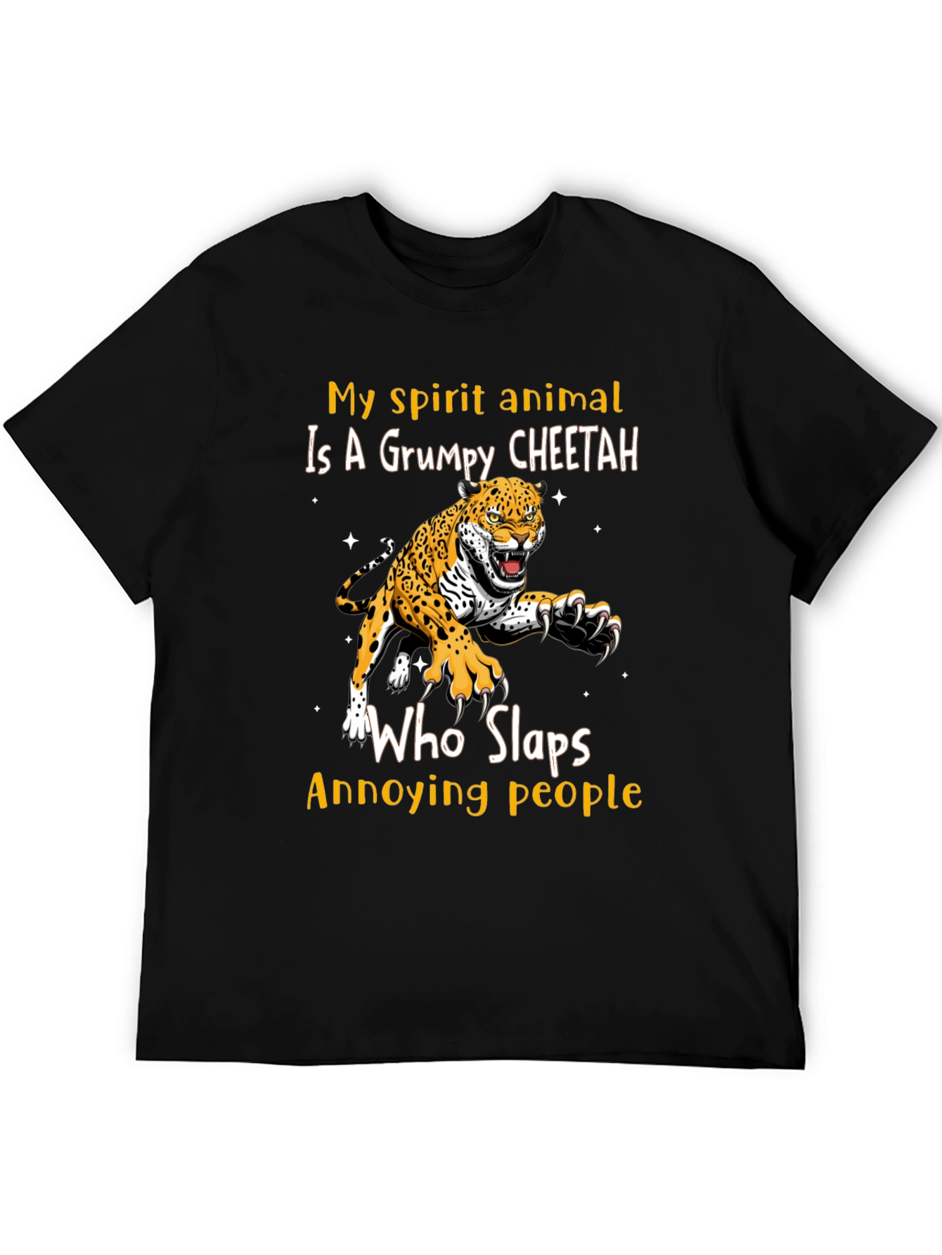 Grumpy Cheetah Slaps Annoying People T-Shirt