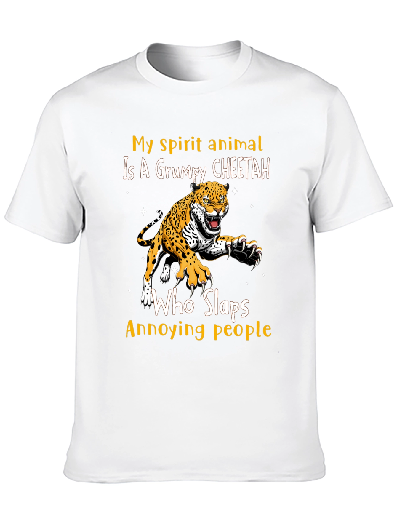 Grumpy Cheetah Slaps Annoying People T-Shirt