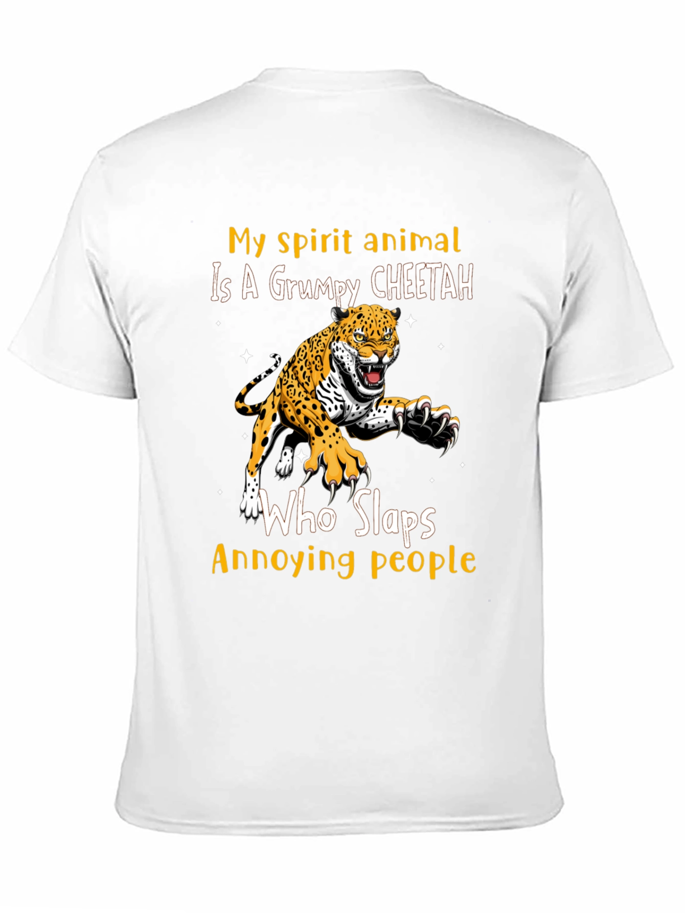 Grumpy Cheetah Slaps Annoying People T-Shirt