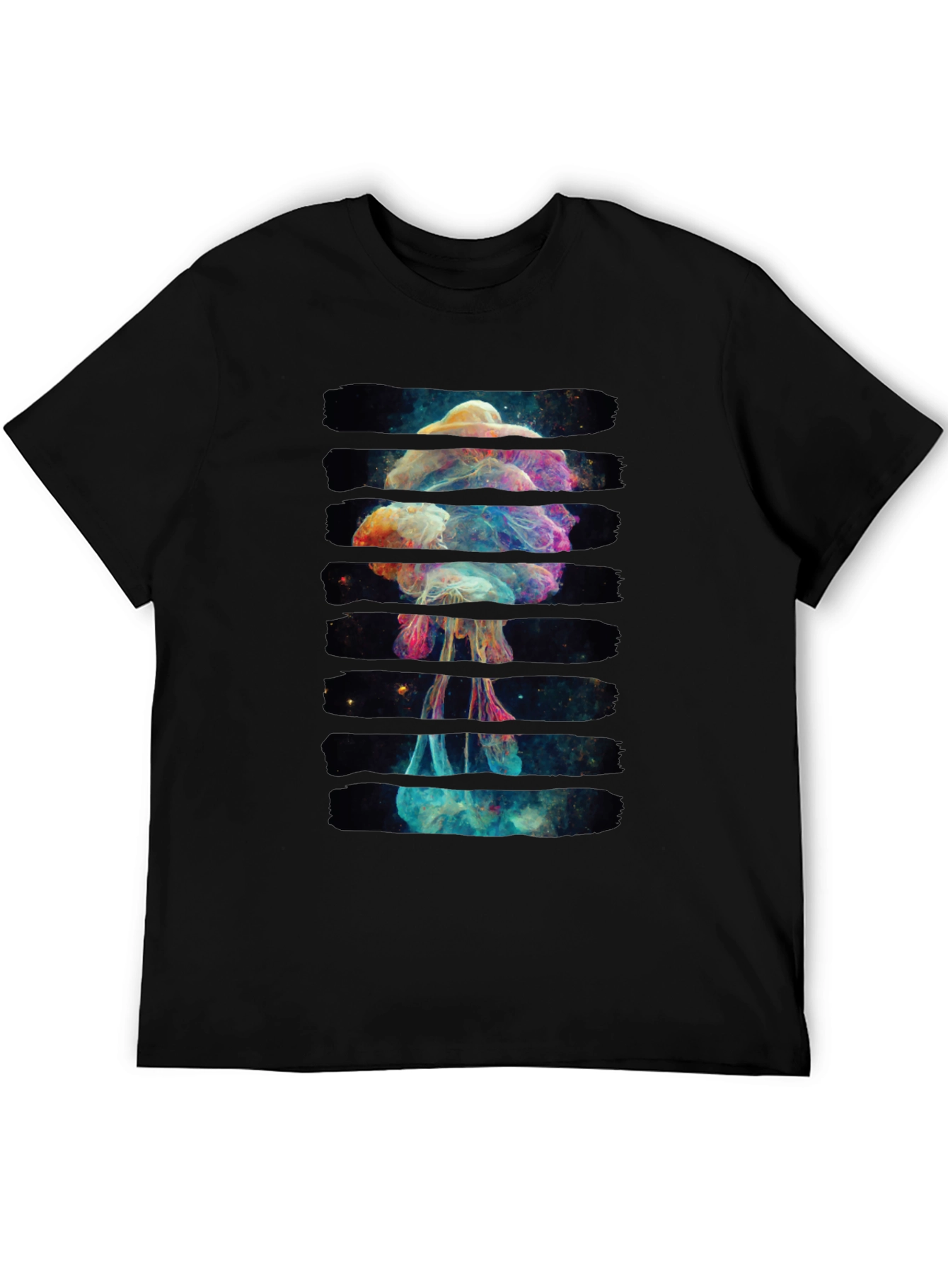 Cosmic Jellyfish Graphic Black T-Shirt