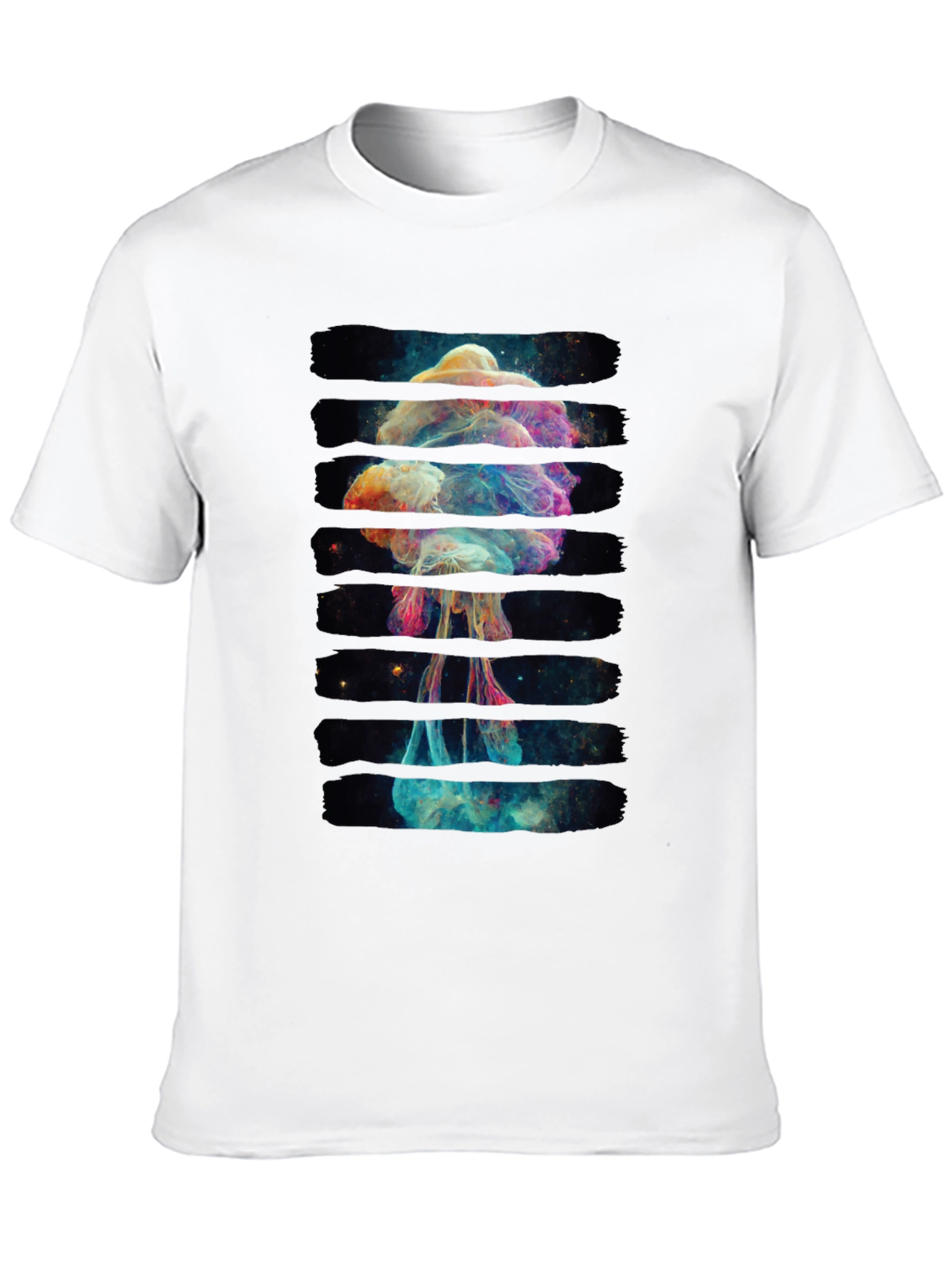 Cosmic Jellyfish Graphic Black T-Shirt