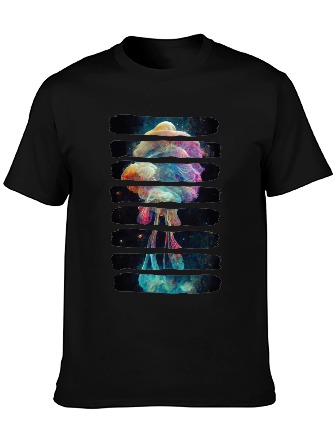Cosmic Jellyfish Graphic Black T-Shirt