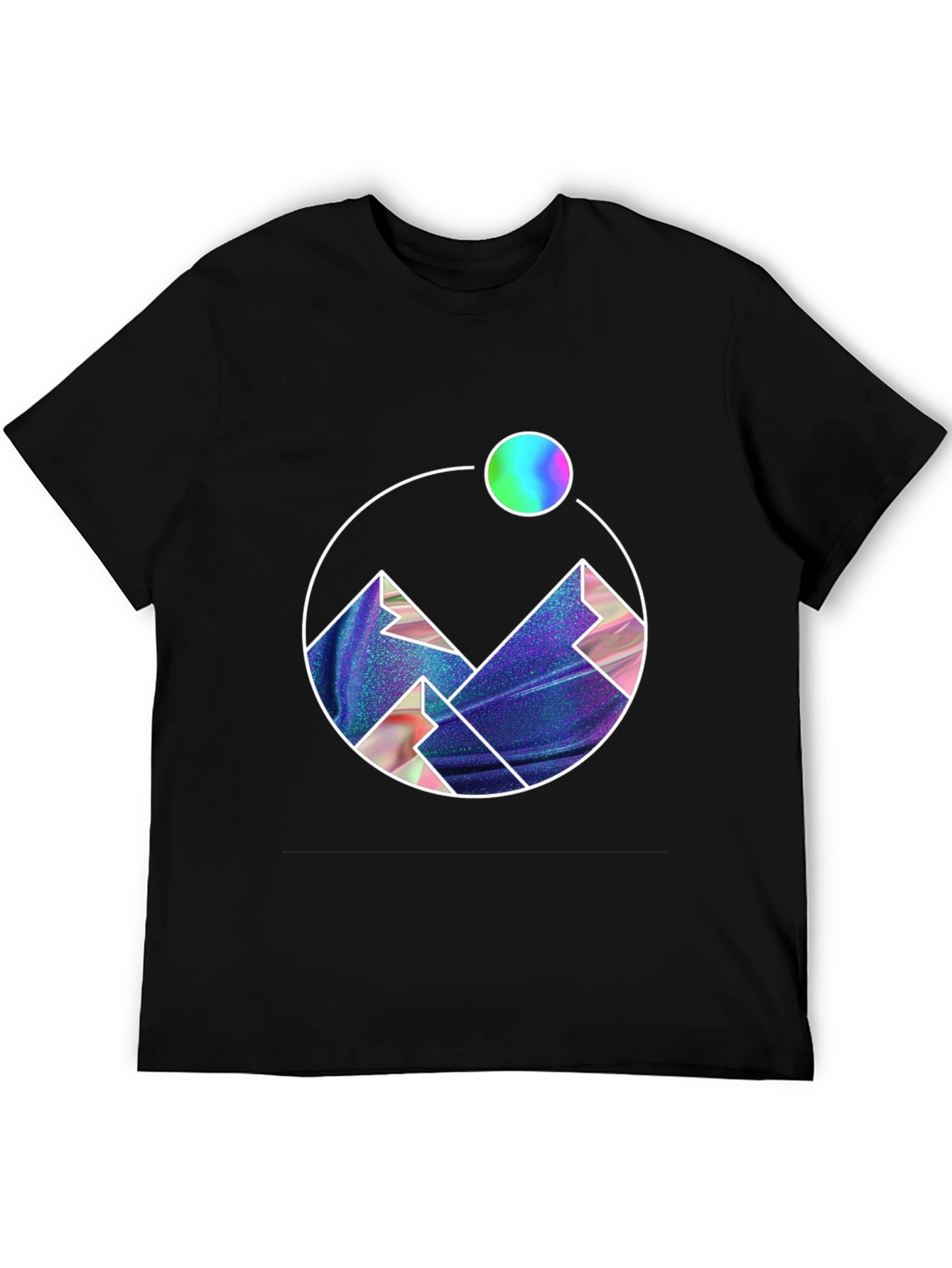 Mountainscape Graphic Tee - Black Cotton Blend