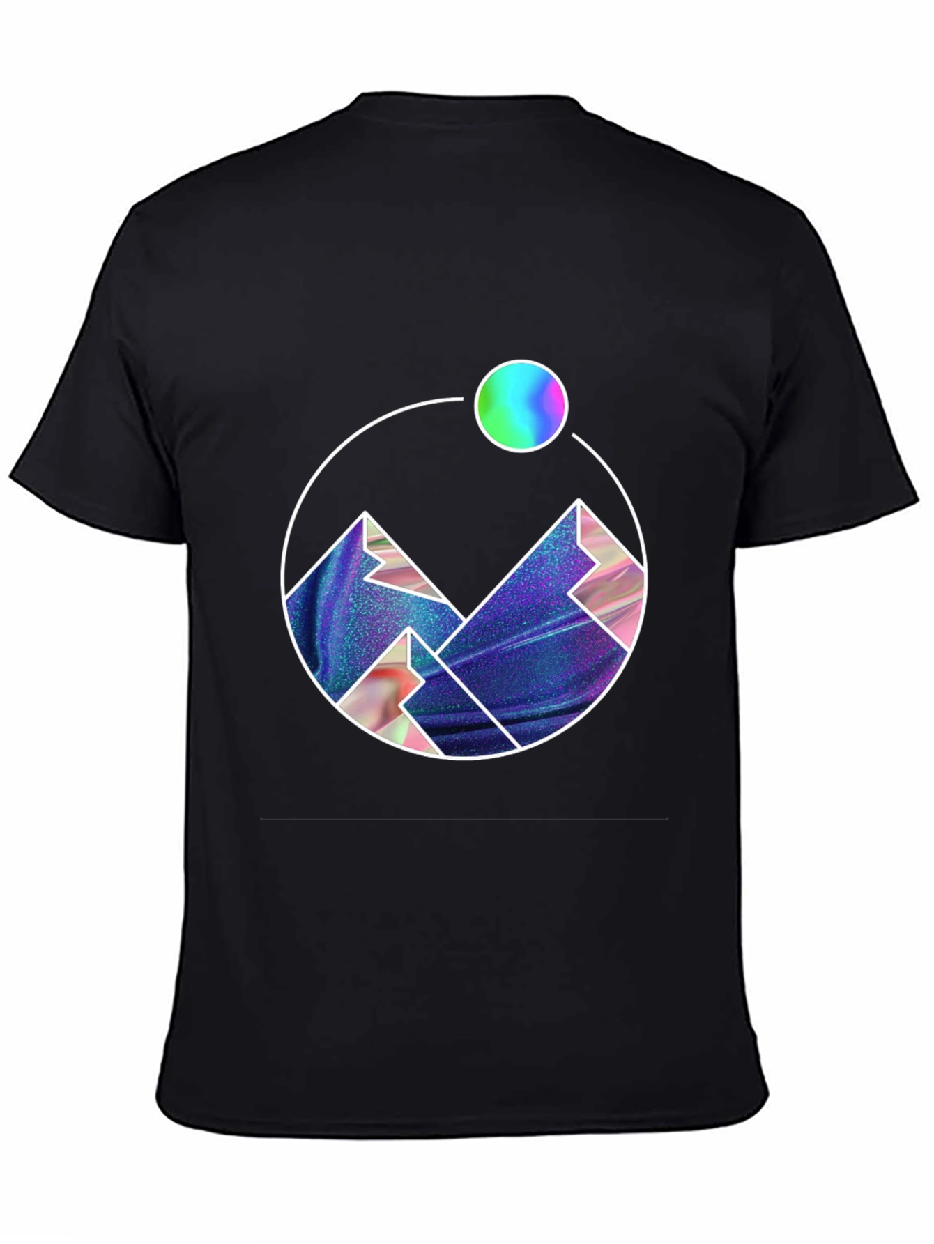 Mountainscape Graphic Tee - Black Cotton Blend