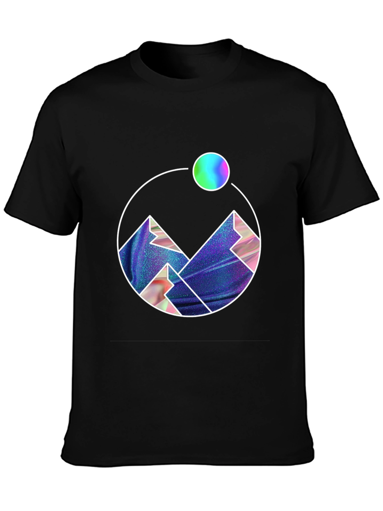 Mountainscape Graphic Tee - Black Cotton Blend