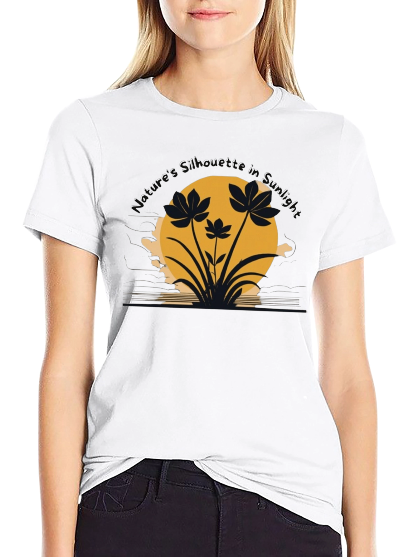 Nature Silhouette in Sunset Tee