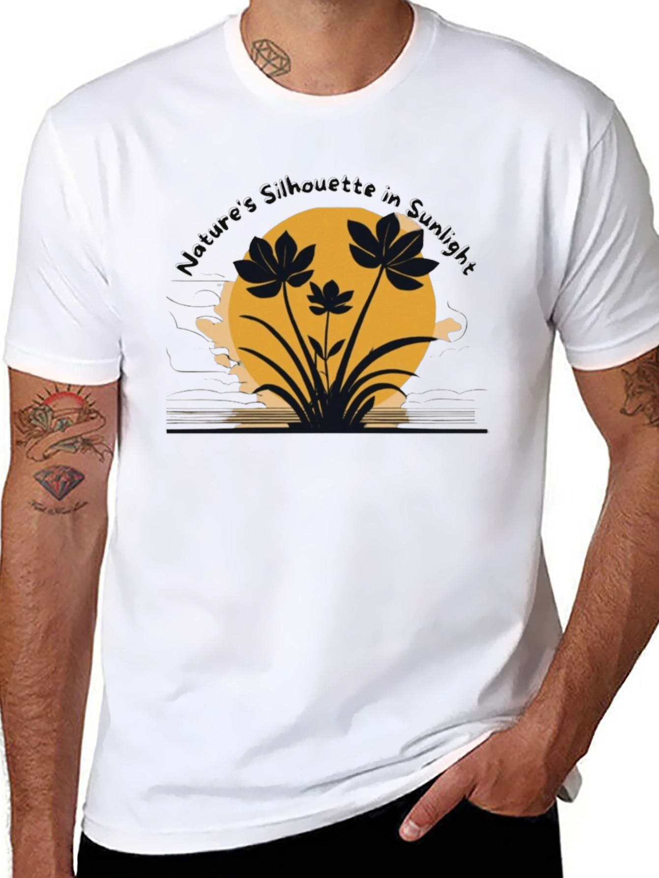 Nature Silhouette in Sunset Tee