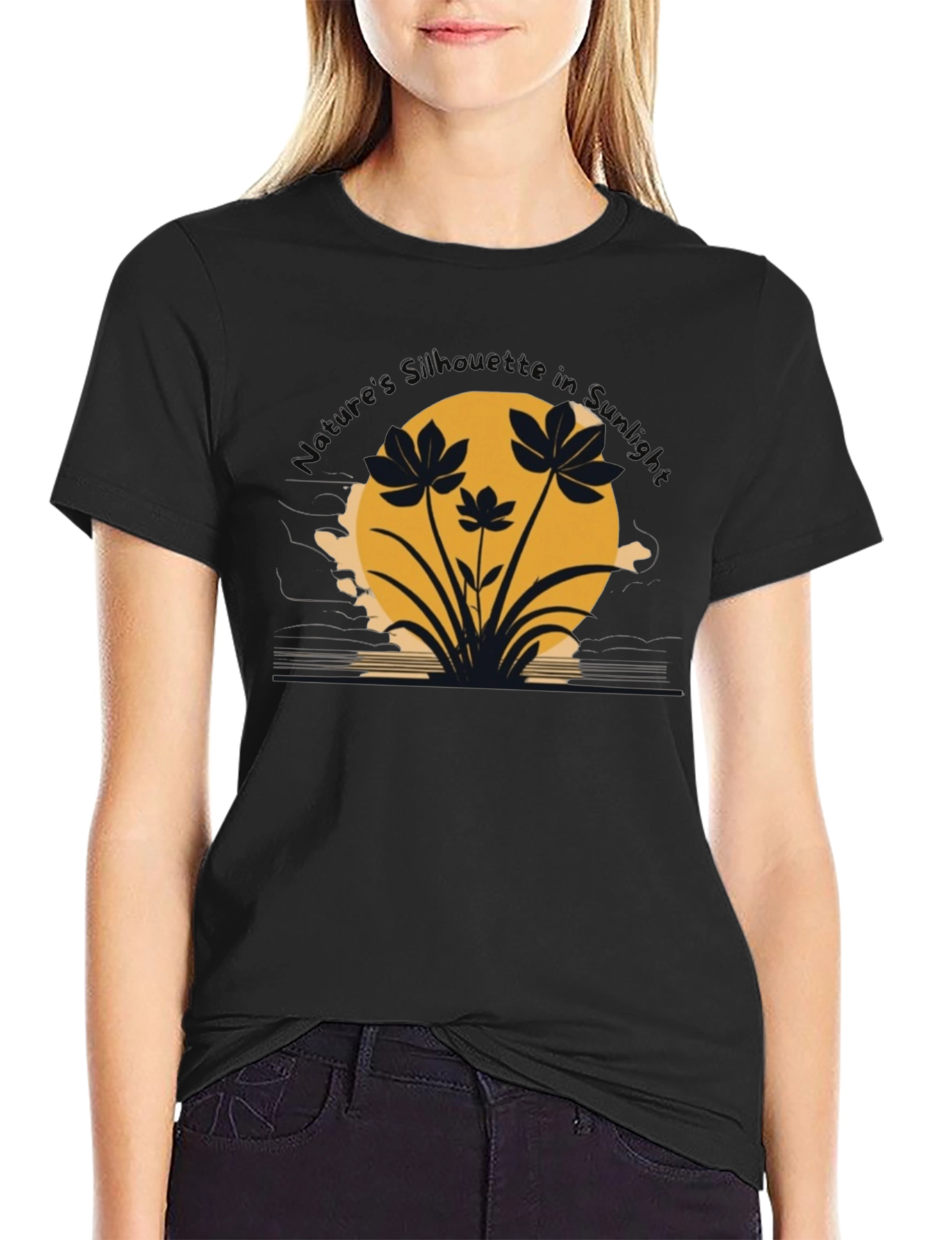 Nature Silhouette in Sunset Tee