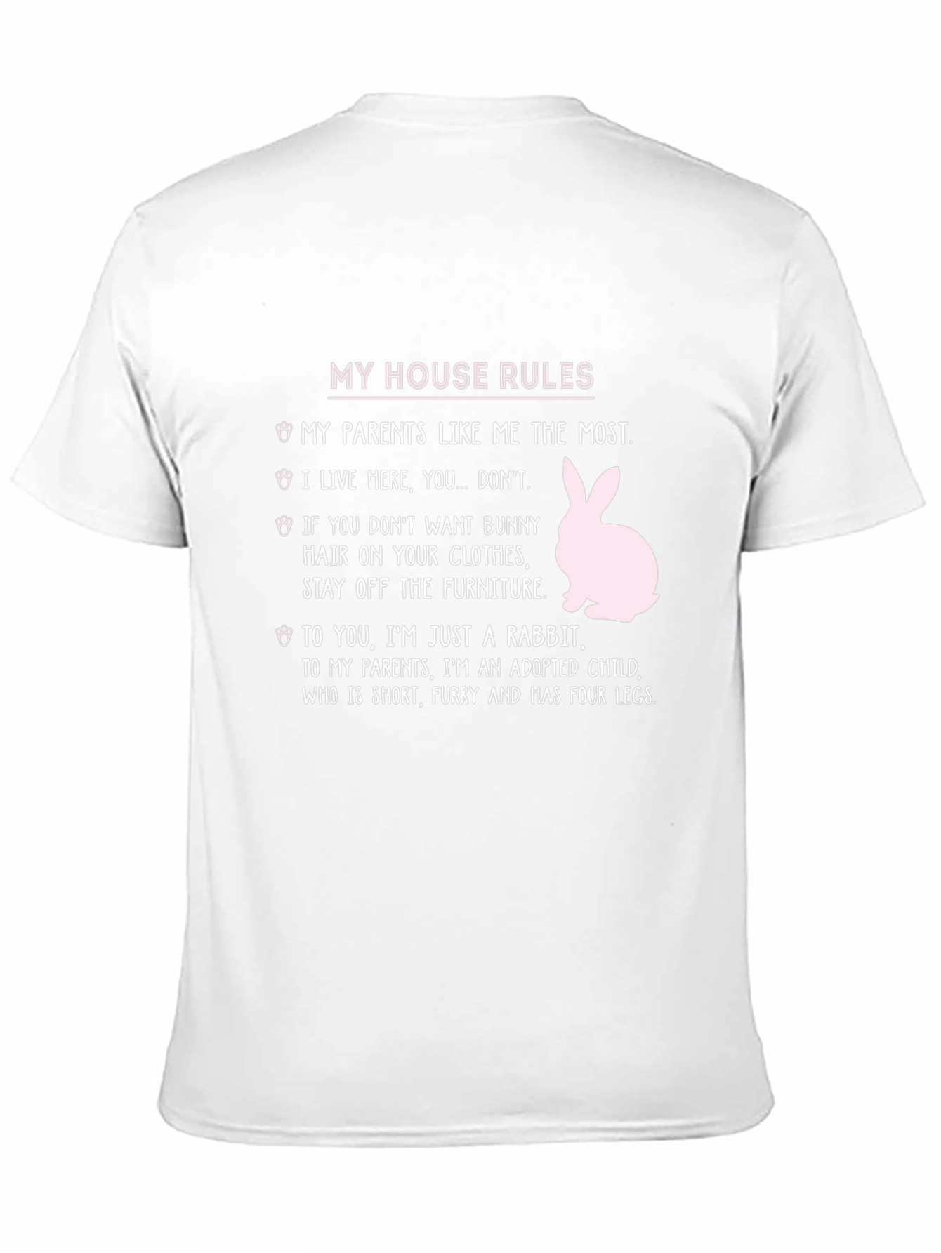 Funny Rabbit House Rules T-Shirt