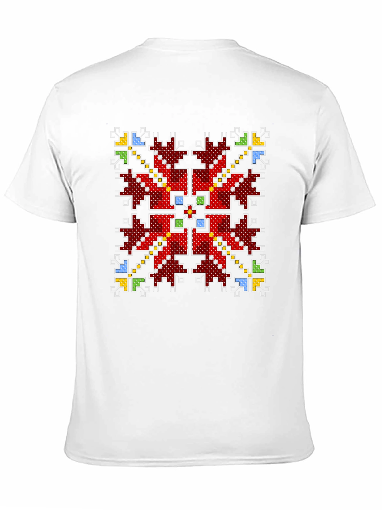 Pixel Art Pattern Black T-Shirt