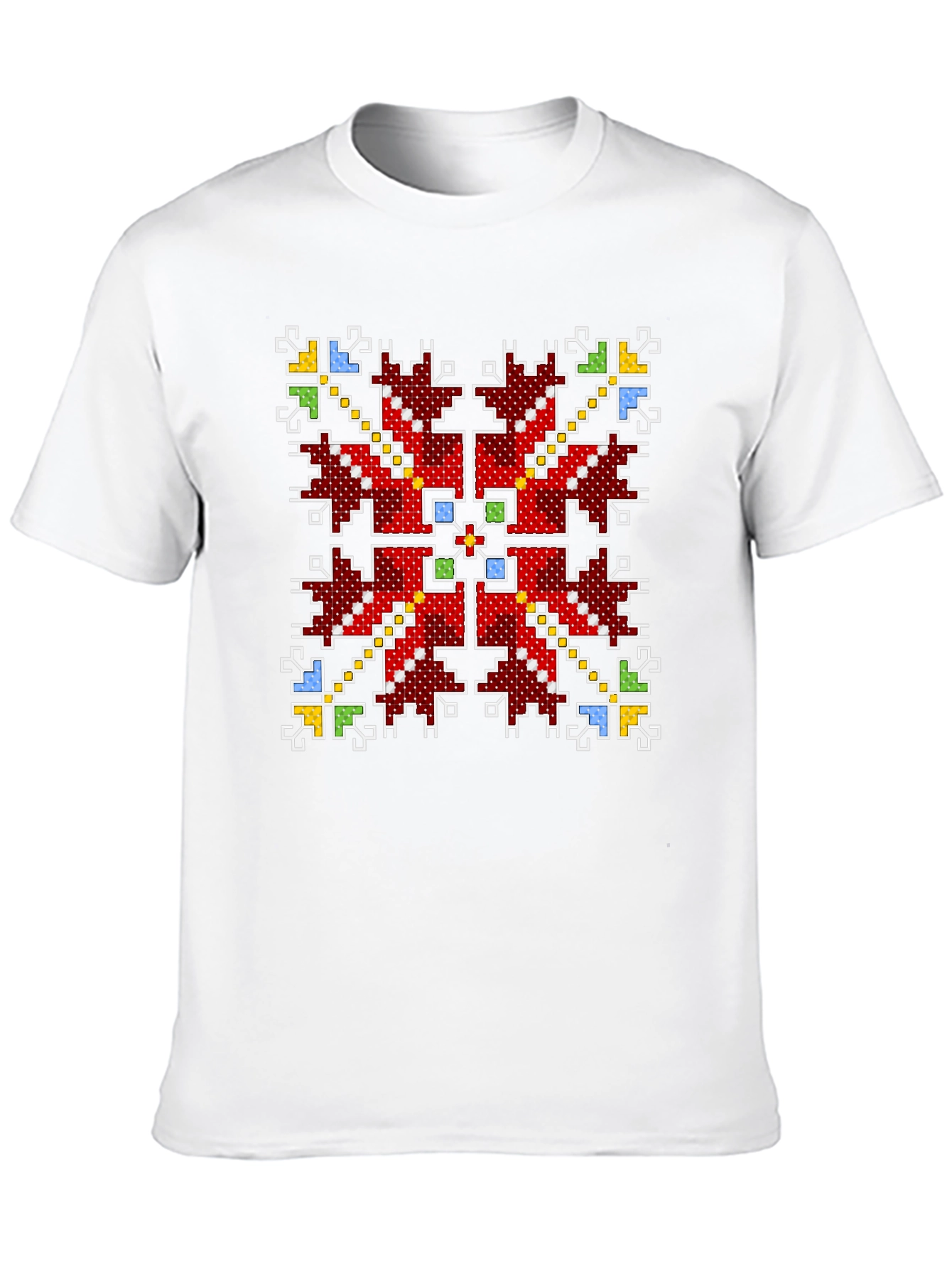 Pixel Art Pattern Black T-Shirt