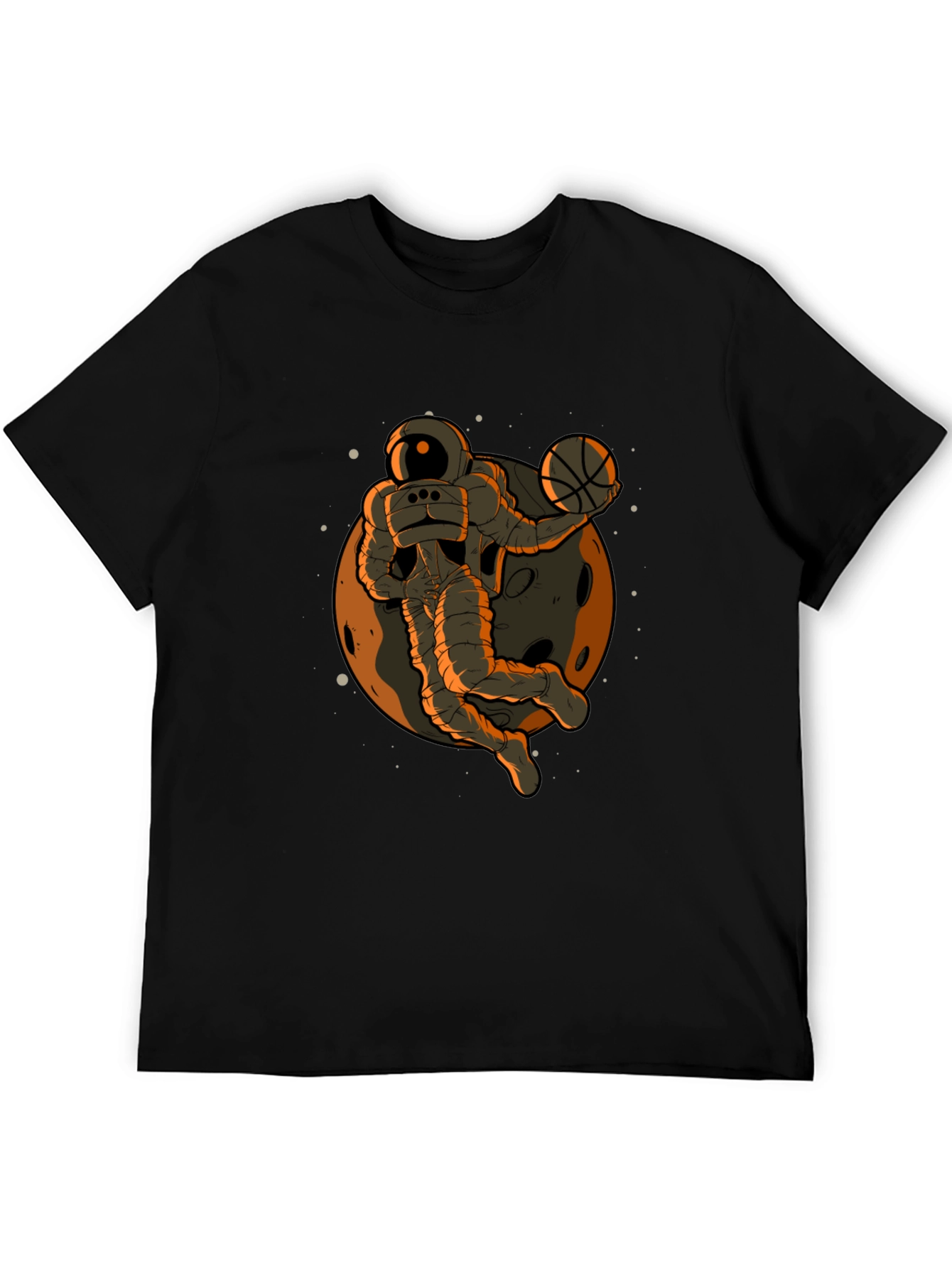 Astronaut Dunk Black T-Shirt - Space Basketball Fan Apparel
