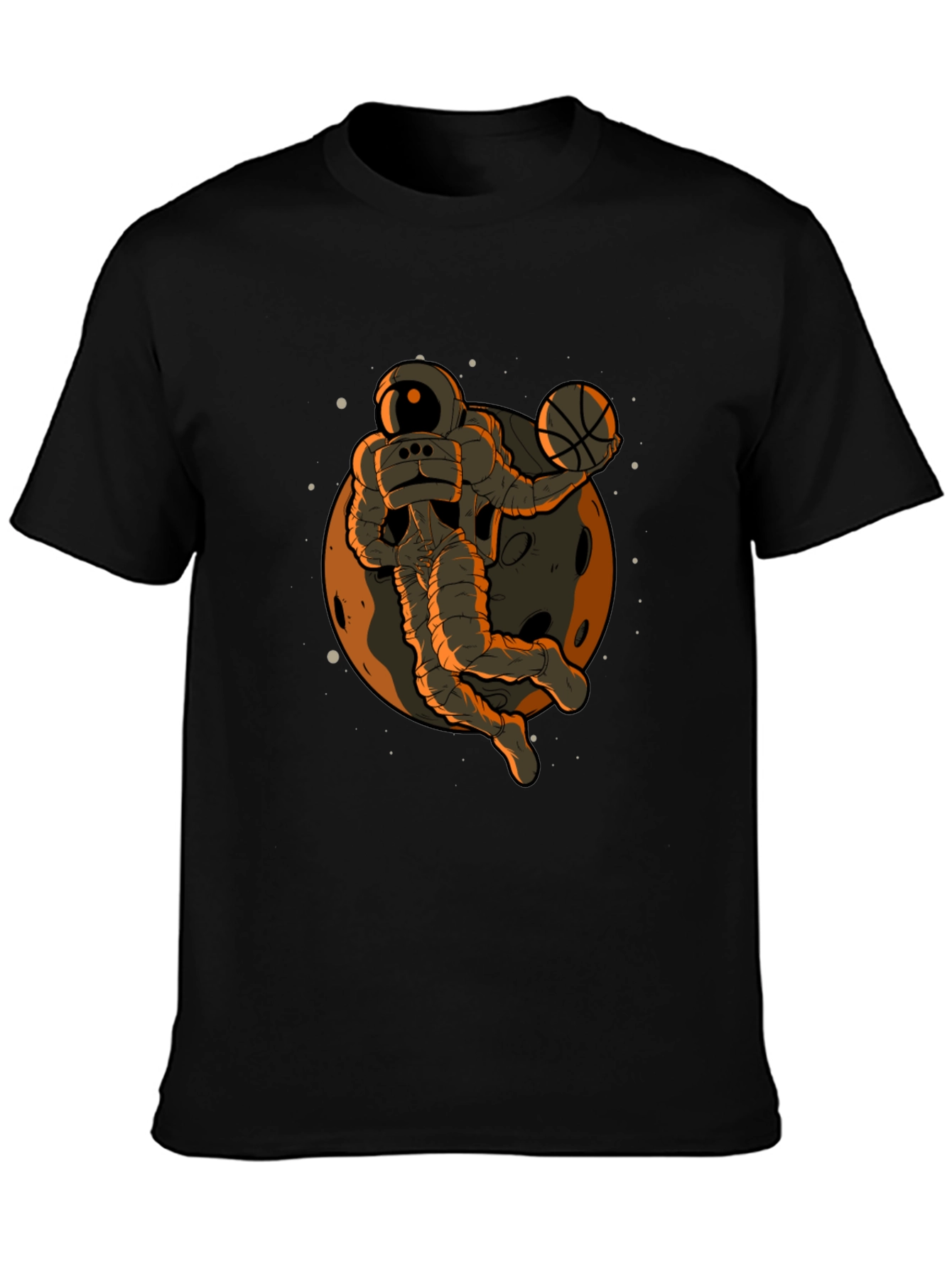 Astronaut Dunk Black T-Shirt - Space Basketball Fan Apparel