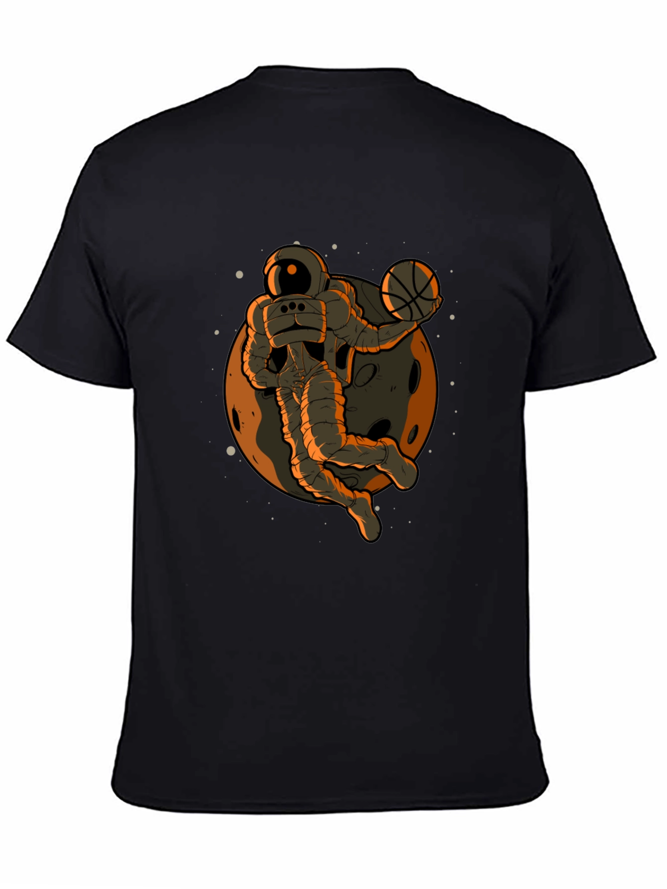 Astronaut Dunk Black T-Shirt - Space Basketball Fan Apparel