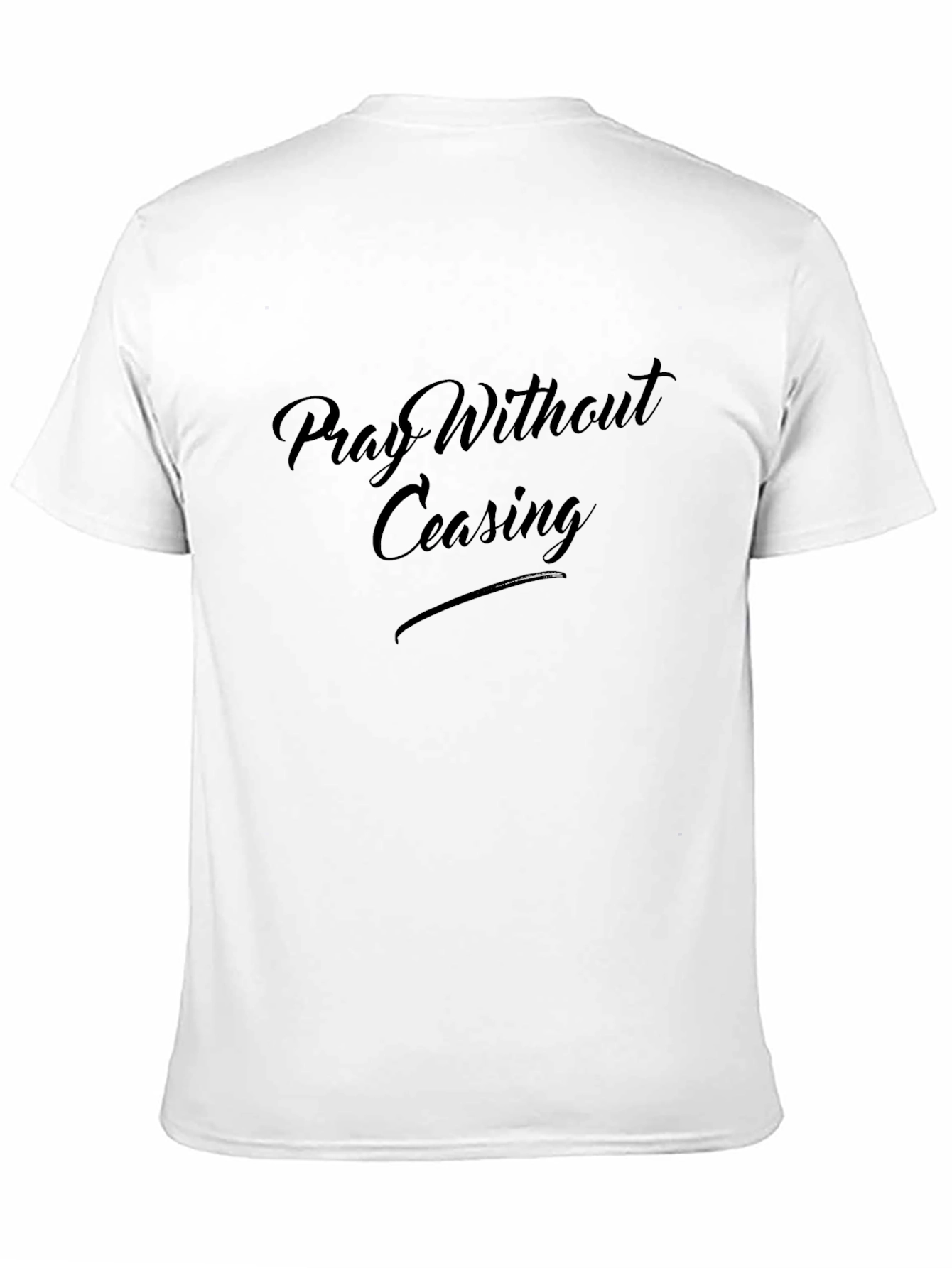 Pray Without Ceasing Black Graphic T-Shirt