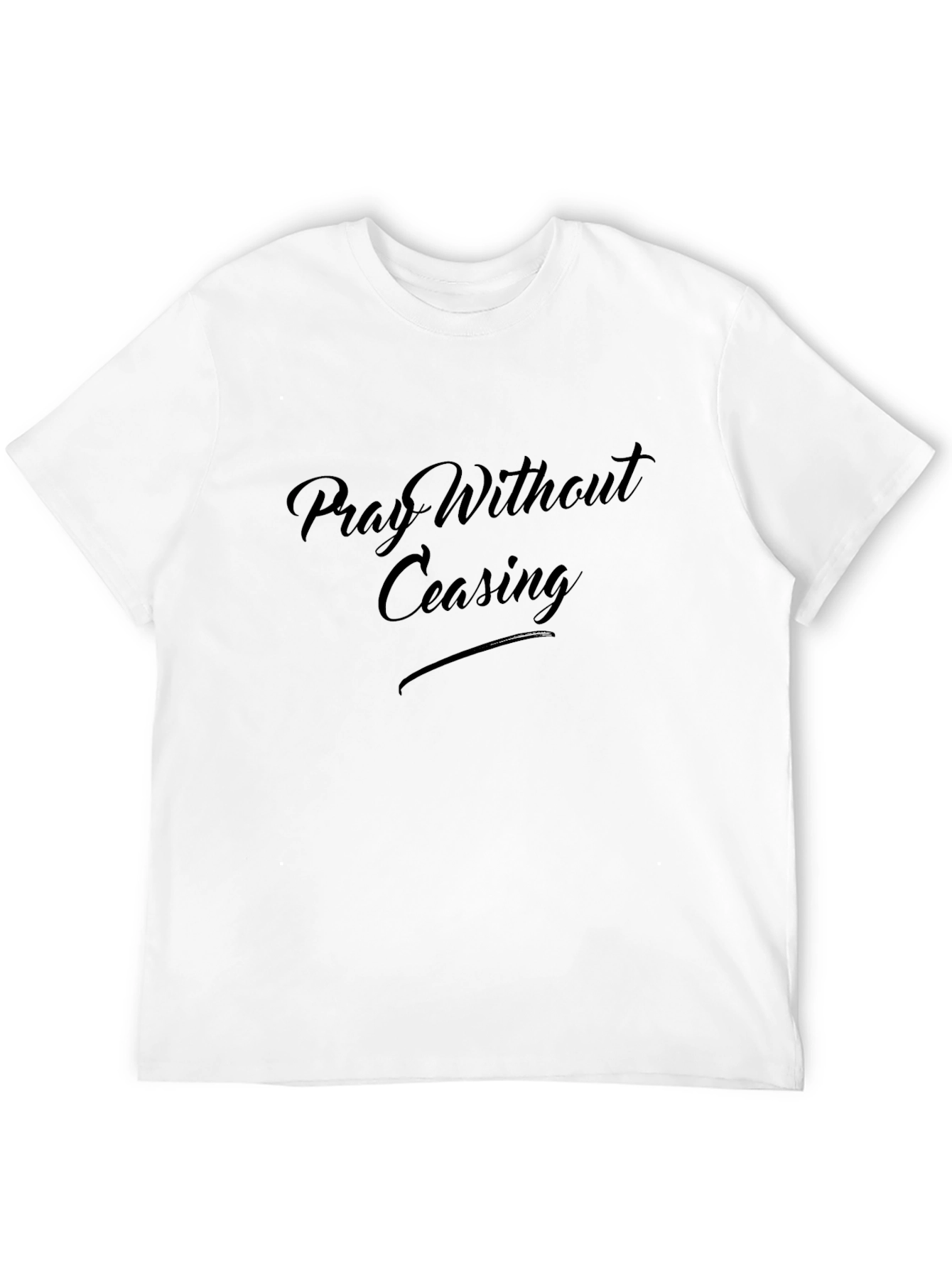 Pray Without Ceasing Black Graphic T-Shirt
