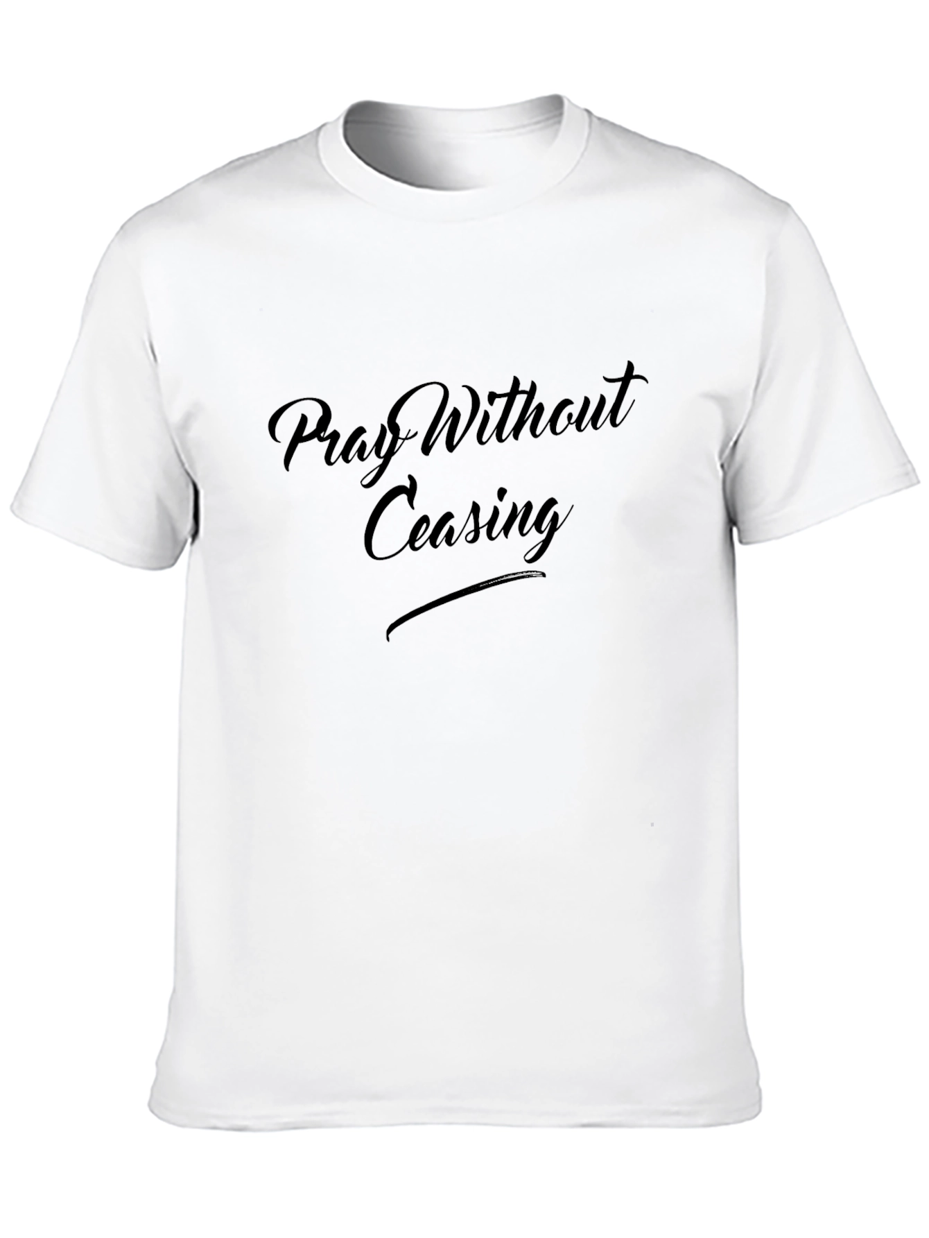 Pray Without Ceasing Black Graphic T-Shirt