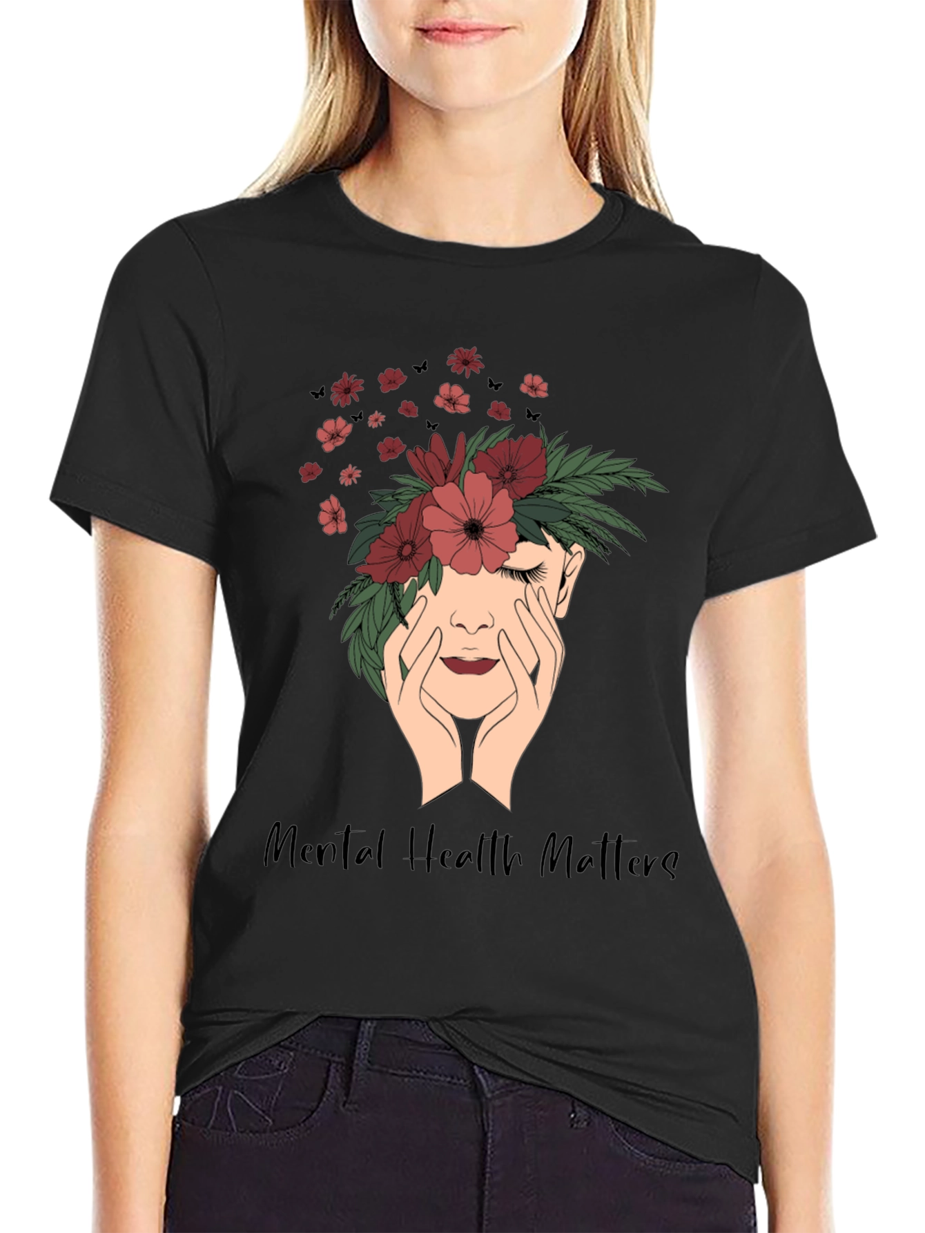Mental Health Matters Floral T-Shirt