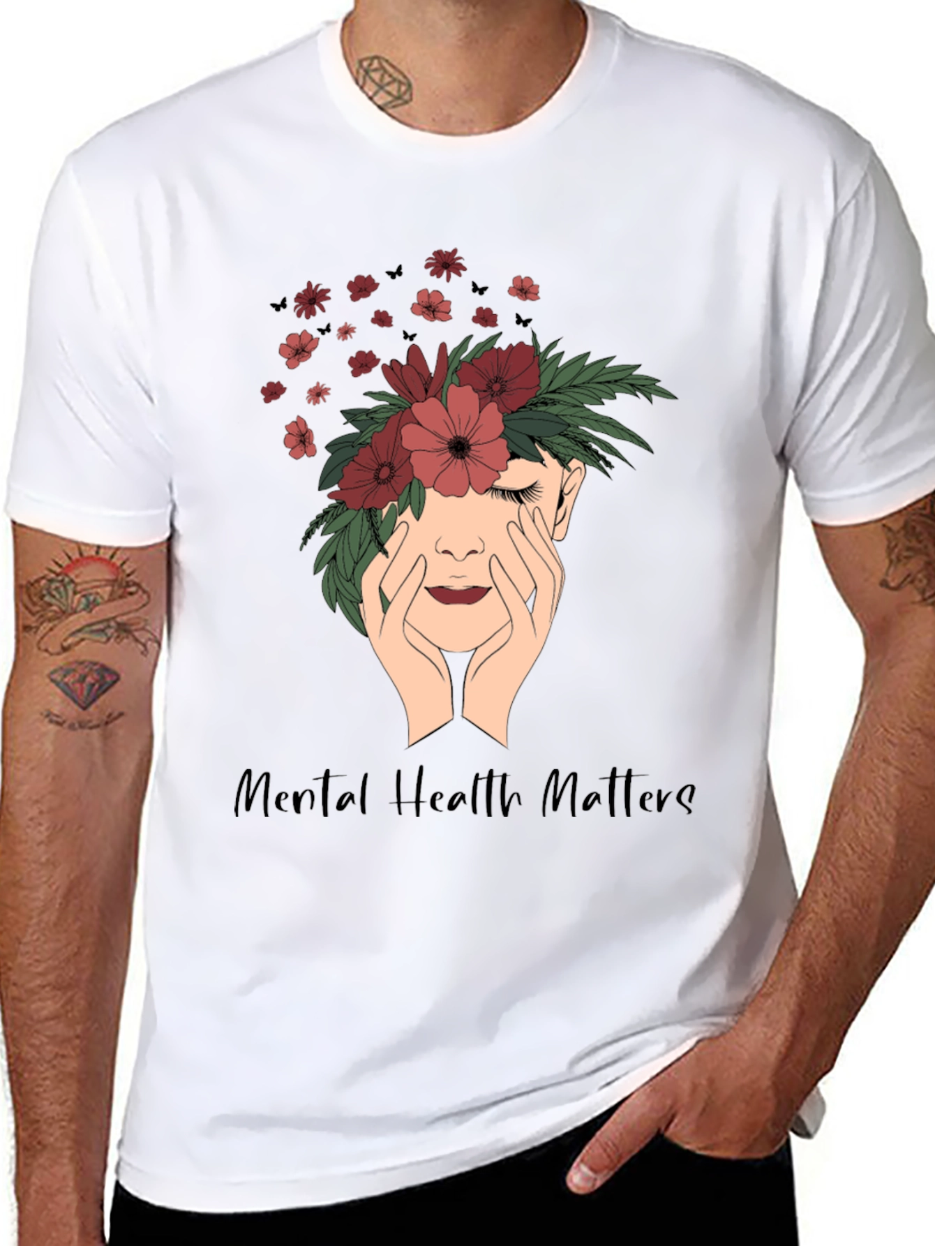 Mental Health Matters Floral T-Shirt