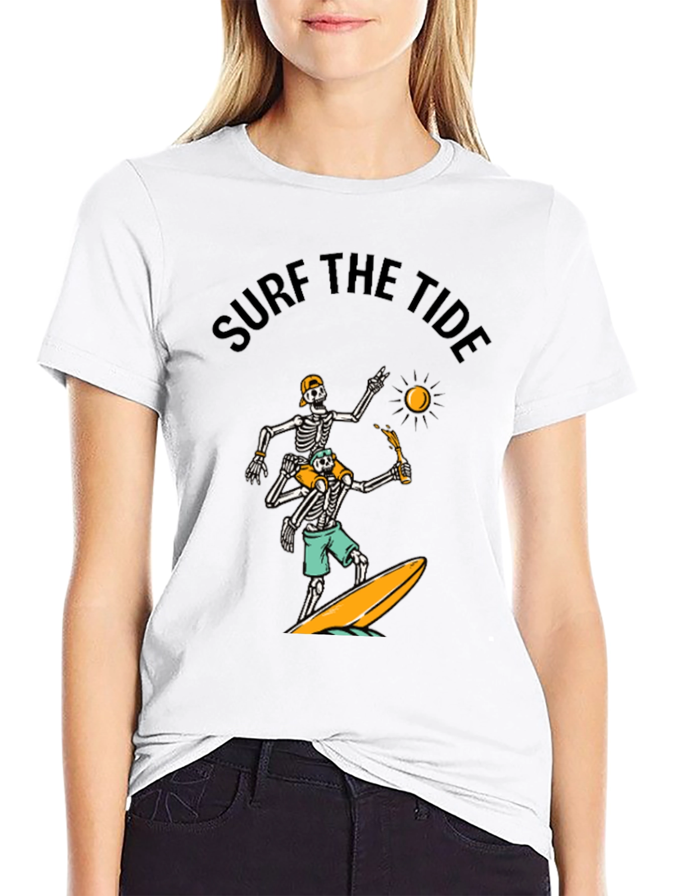 Surf the Tide Skeleton Graphic Tee