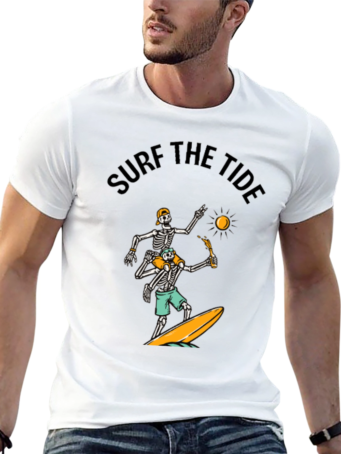Surf the Tide Skeleton Graphic Tee