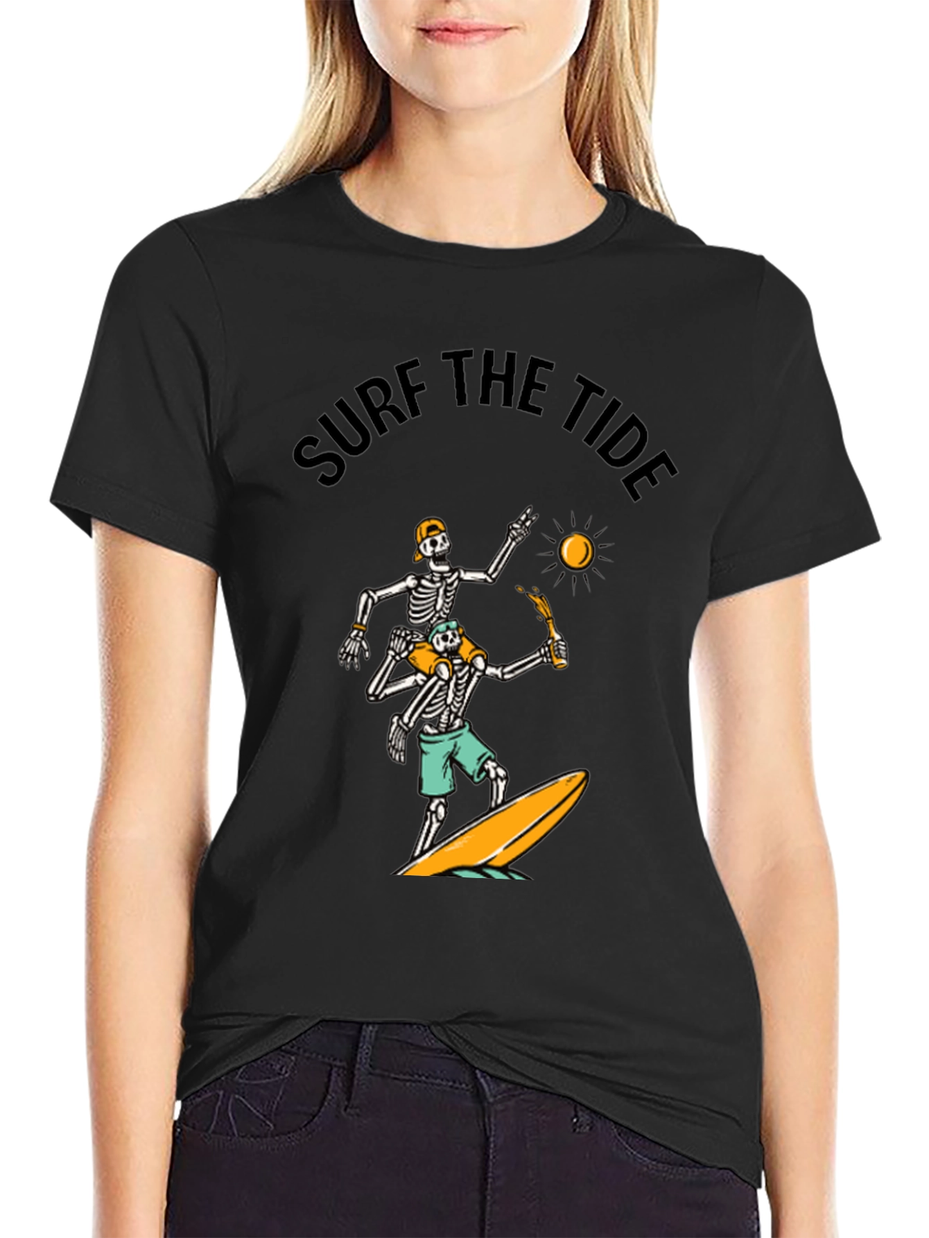 Surf the Tide Skeleton Graphic Tee