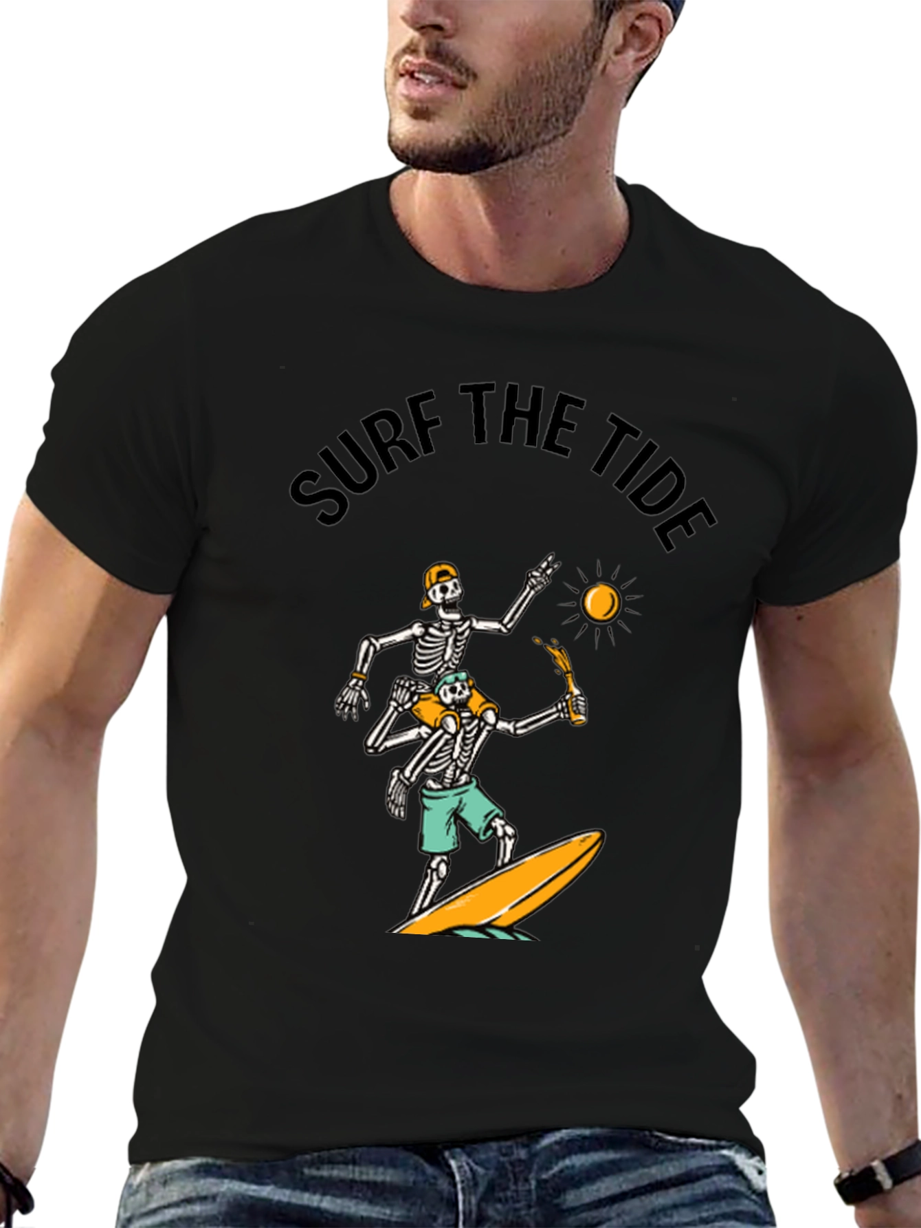 Surf the Tide Skeleton Graphic Tee