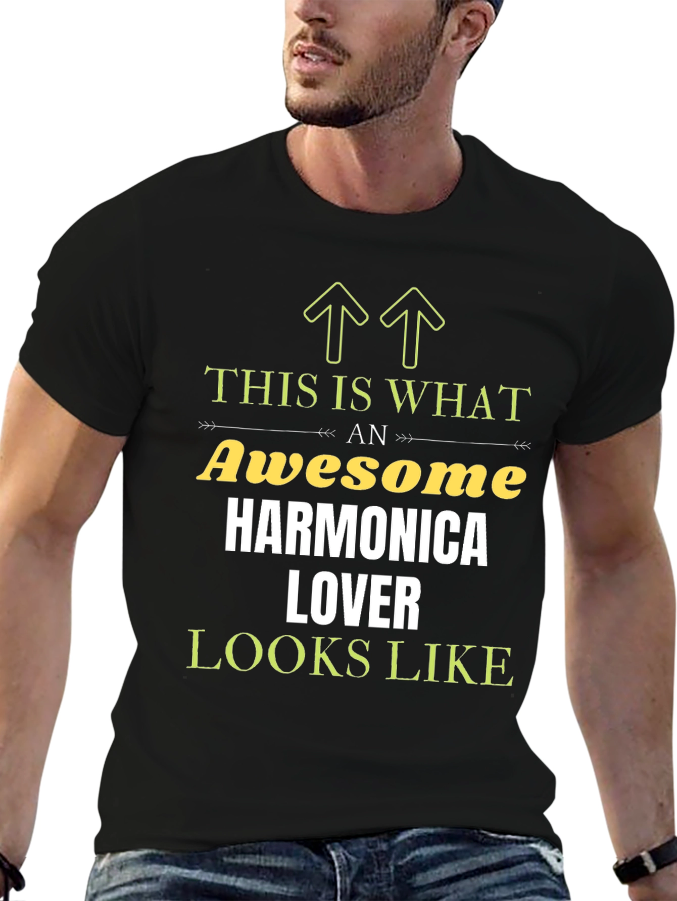 Awesome Harmonica Lover Graphic Tee - Novelty Gift