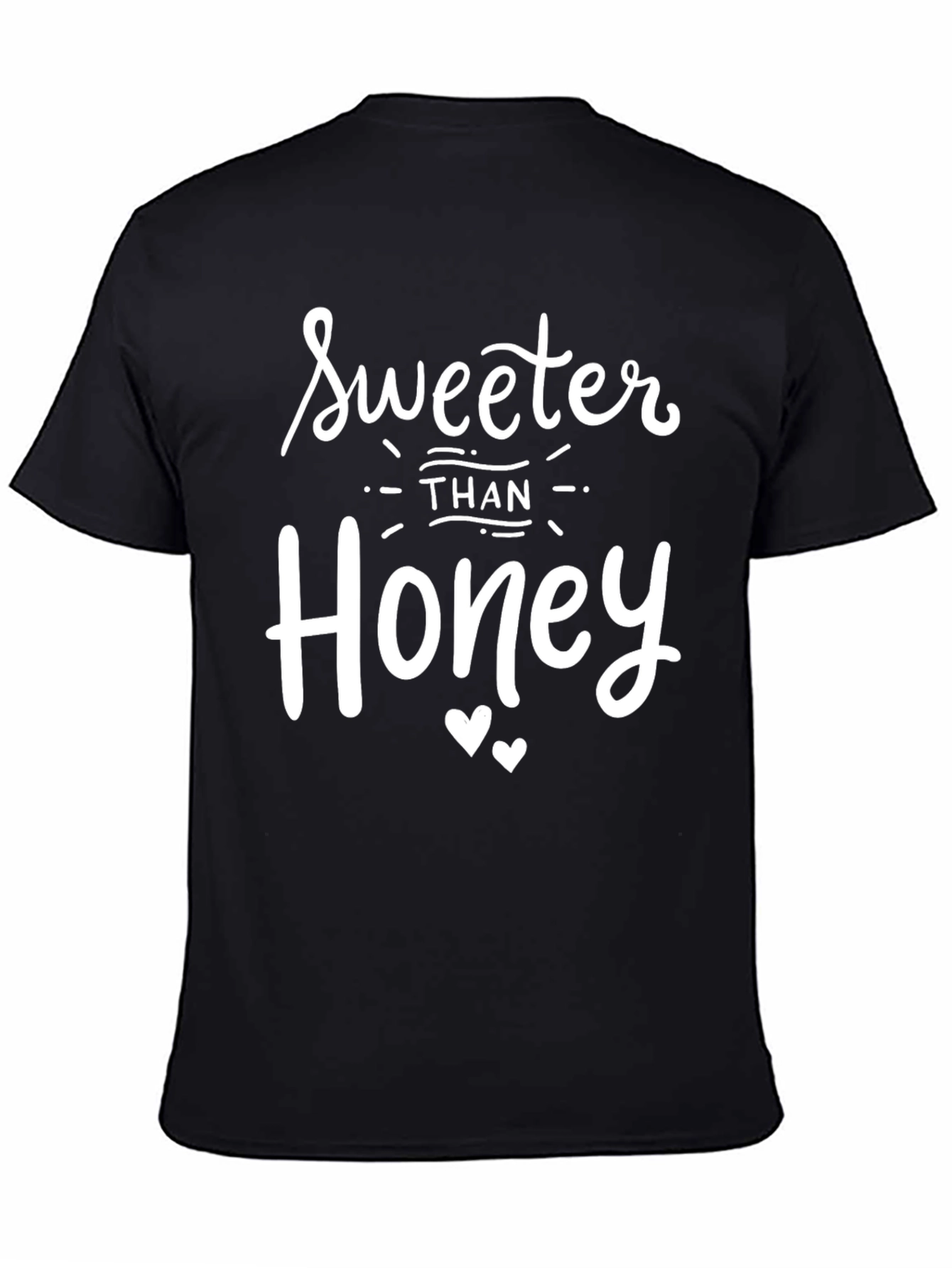 Sweeter Than Honey Graphic Tee - Black Cotton T-Shirt