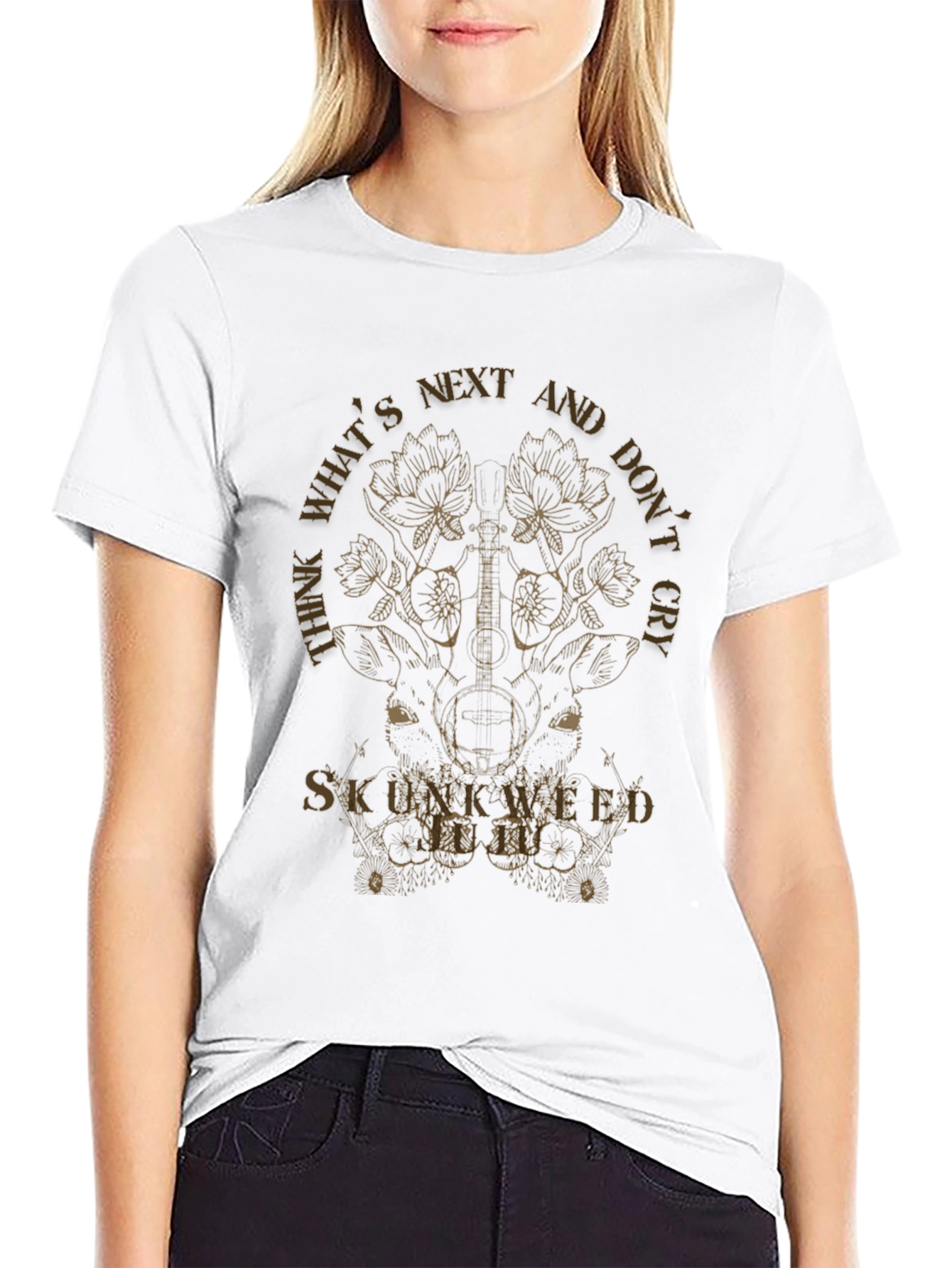 Think Whats Next Black Graphic Tee