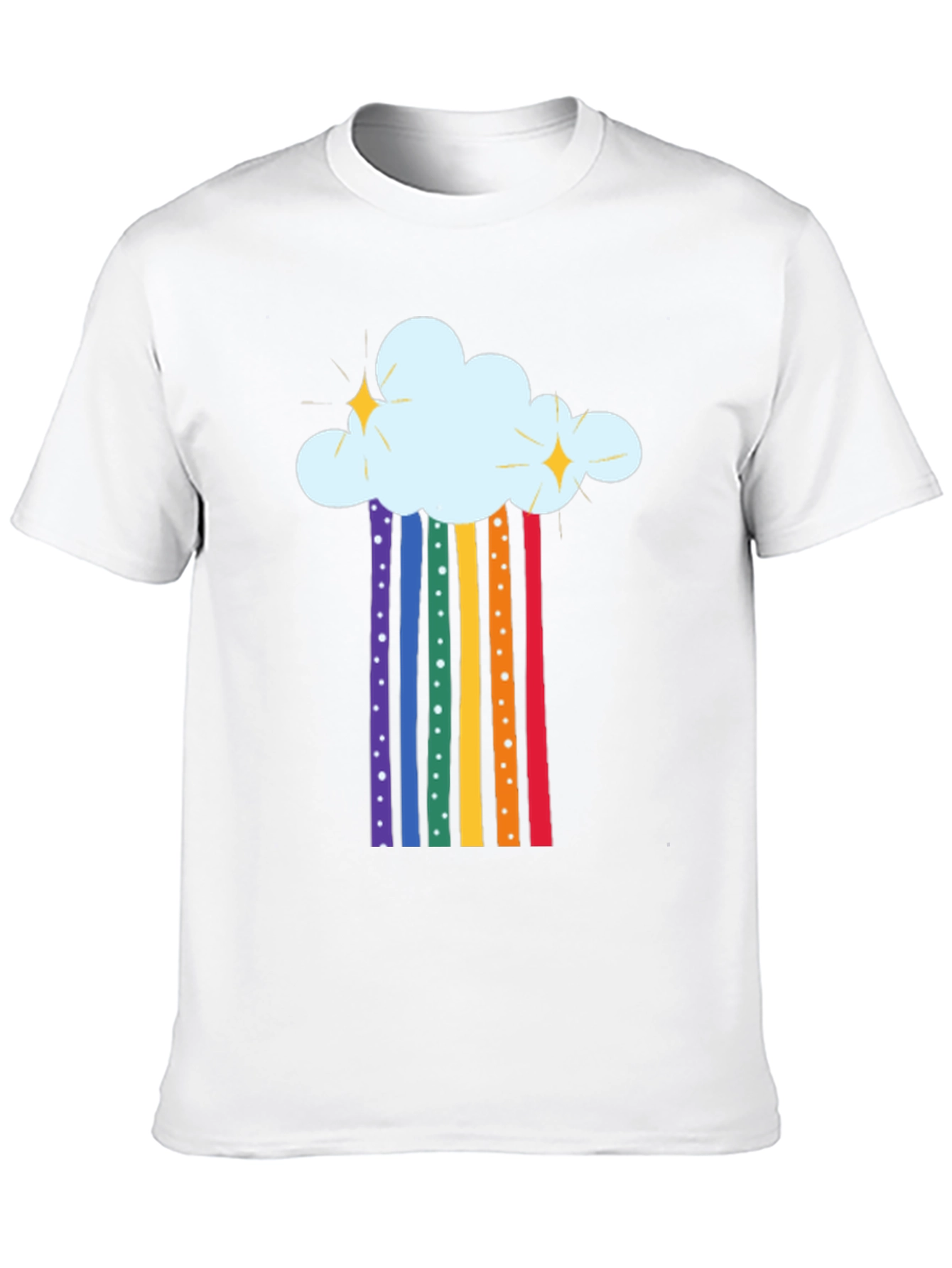 Rainbow Cloud Graphic T-Shirt - Black