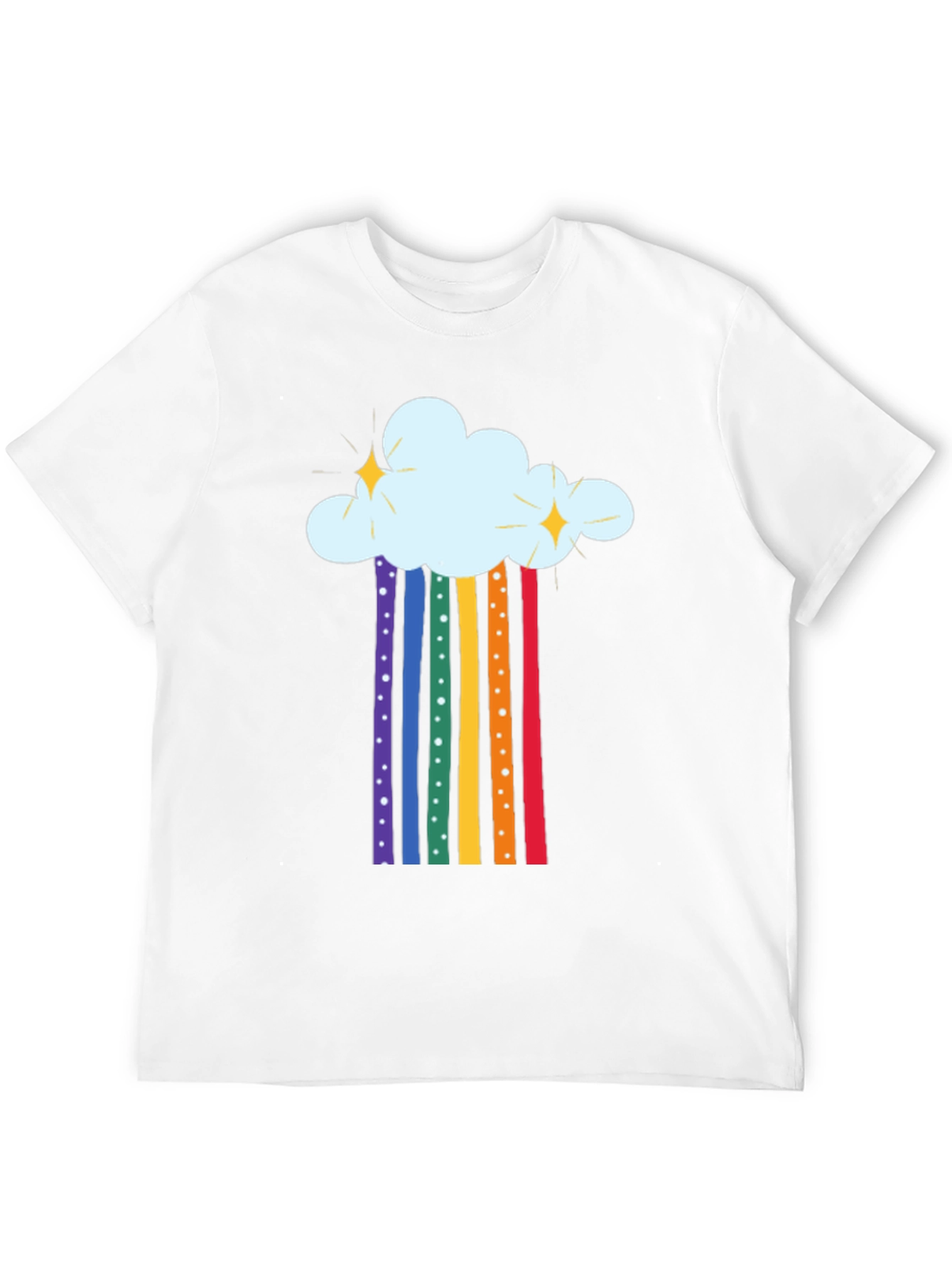Rainbow Cloud Graphic T-Shirt - Black