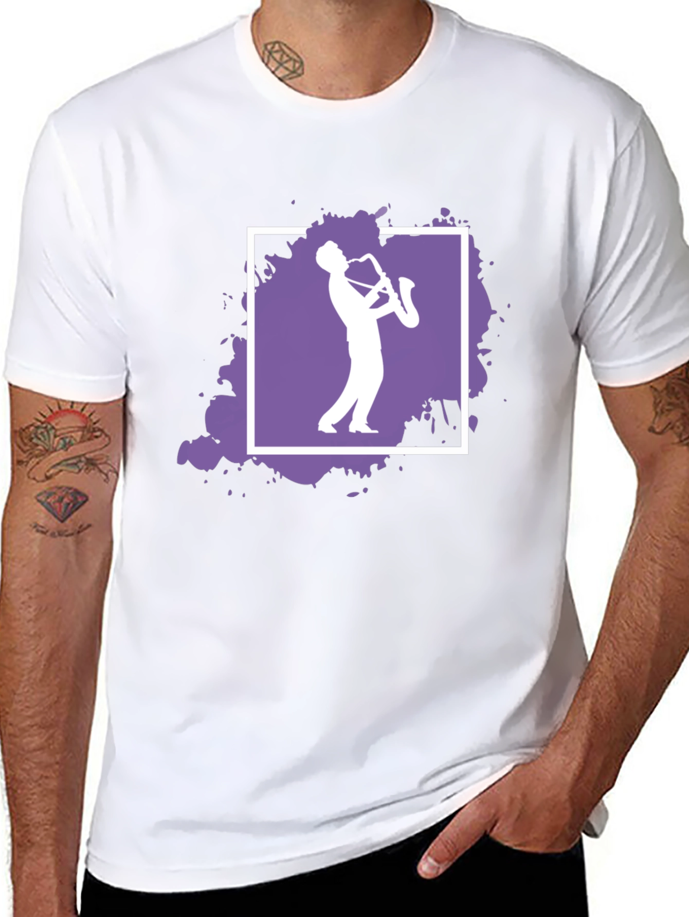 Saxophone Player Graphic Tee - Cool Musician T-Shirt
