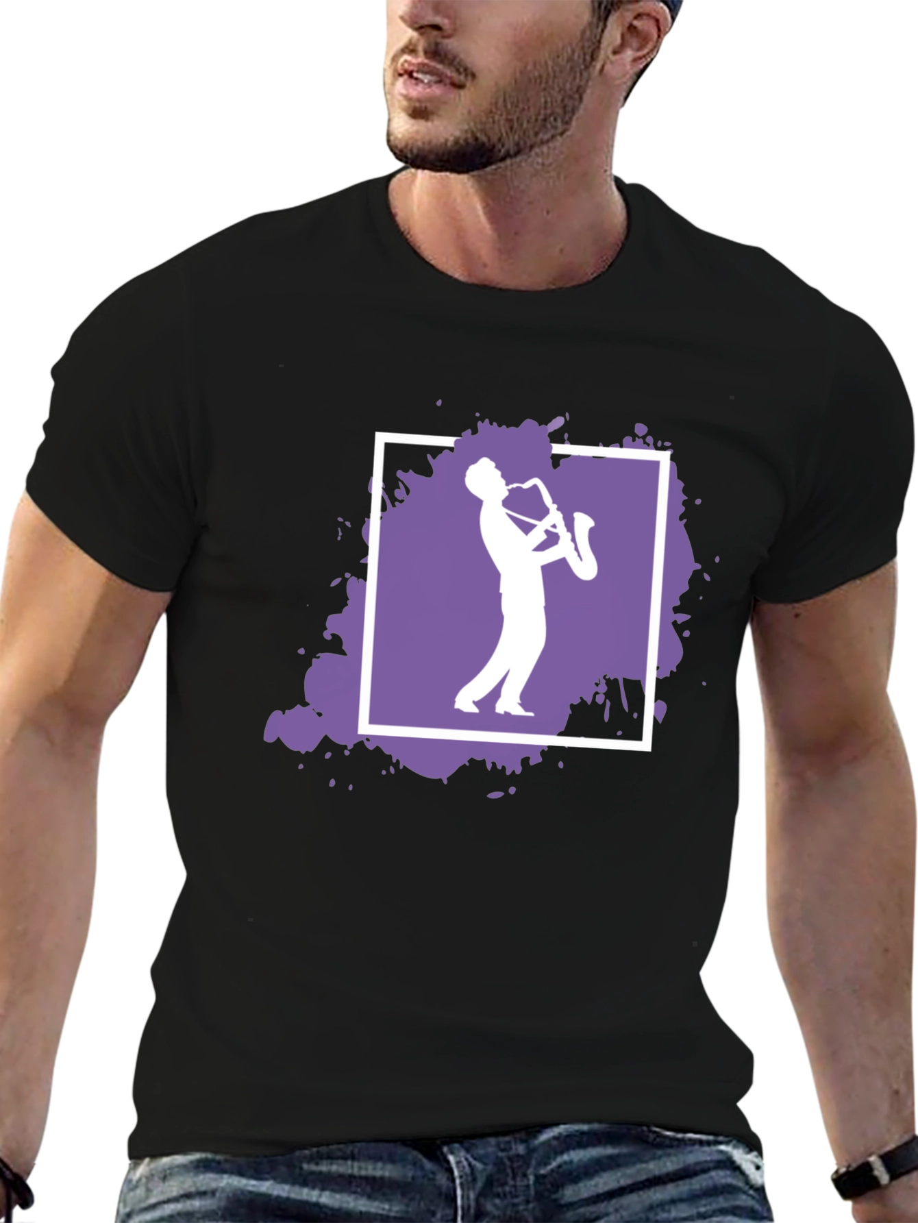Saxophone Player Graphic Tee - Cool Musician T-Shirt