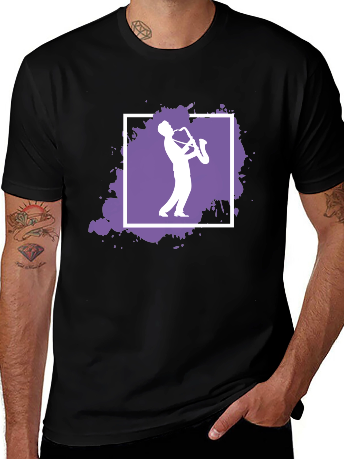 Saxophone Player Graphic Tee - Cool Musician T-Shirt