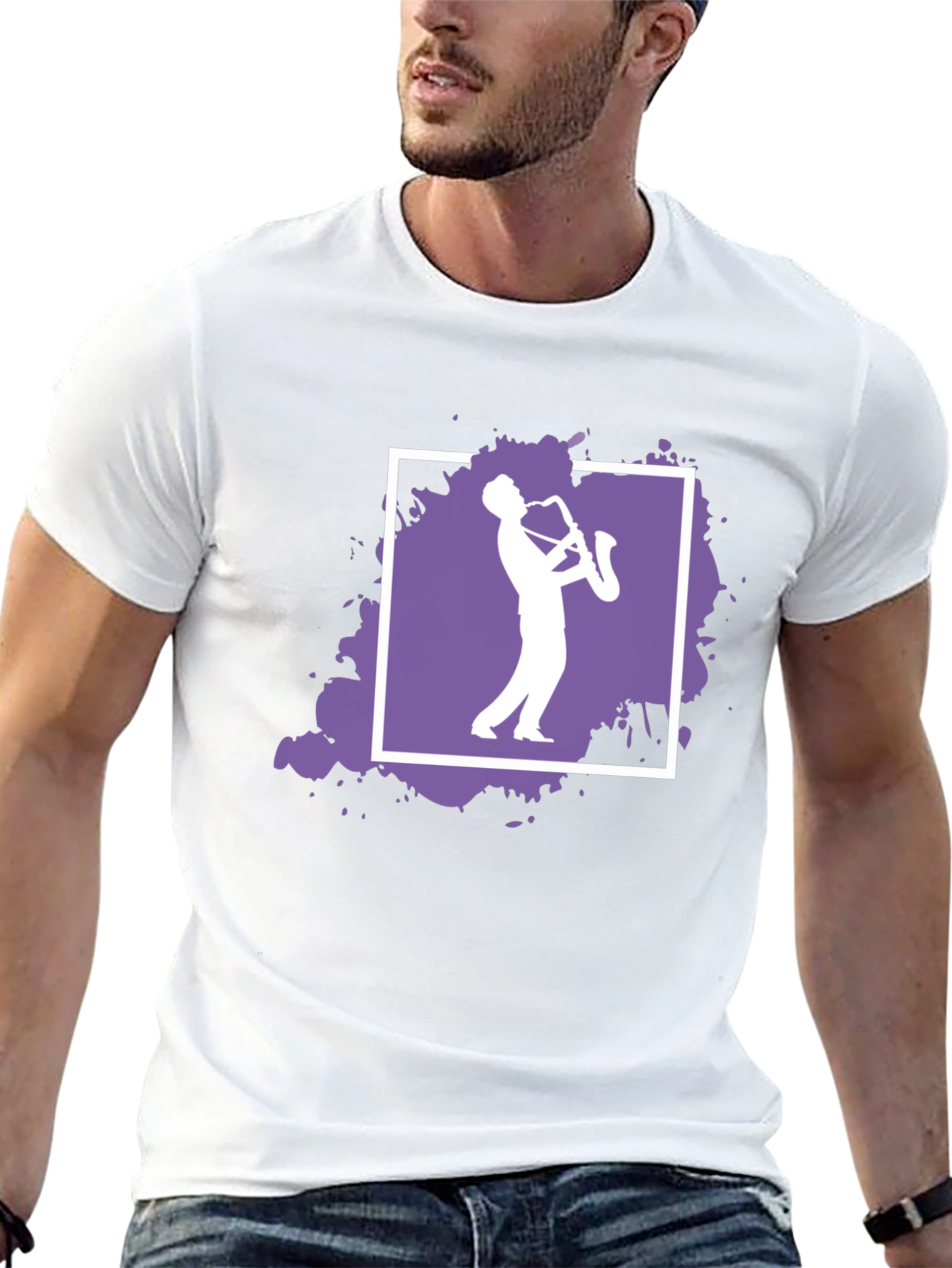 Saxophone Player Graphic Tee - Cool Musician T-Shirt