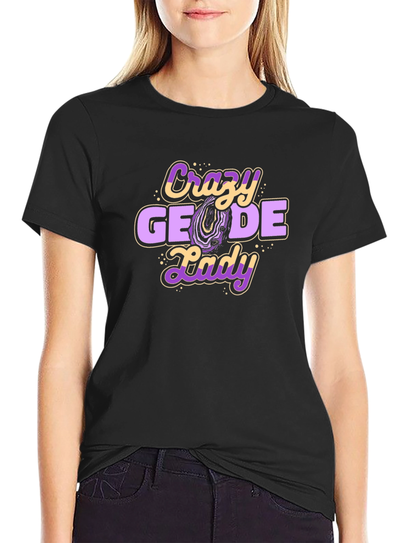 Crazy Geode Lady T-Shirt - Rockhound Tee