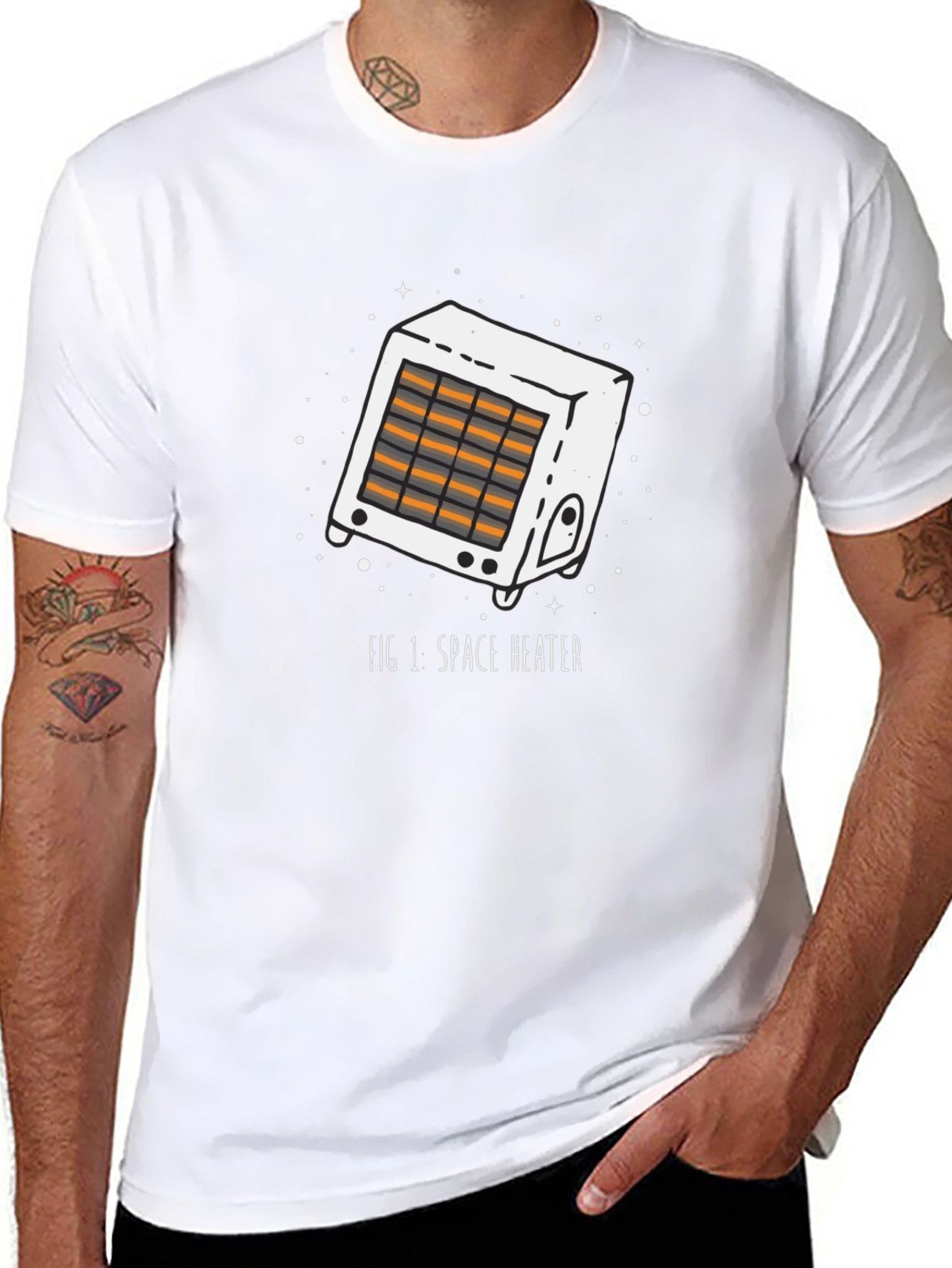Space Heater Graphic Tee - Unique Novelty T-Shirt
