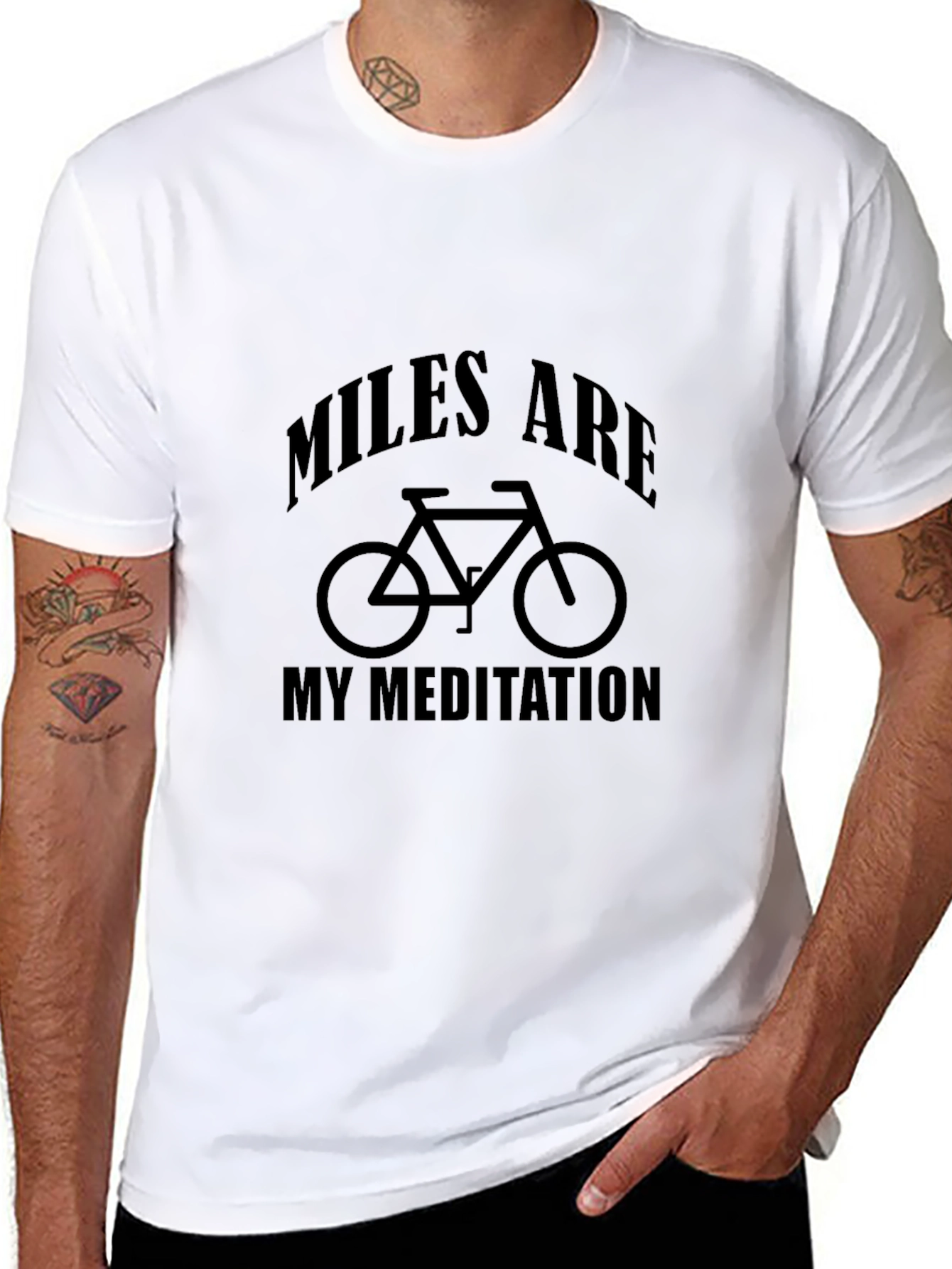 Miles Are My Meditation Black T-Shirt