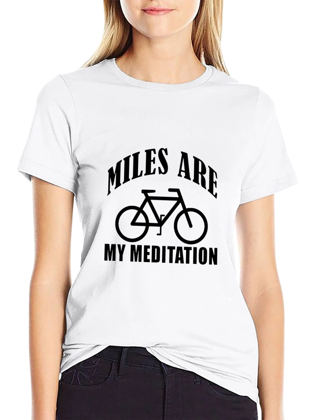 Miles Are My Meditation Black T-Shirt