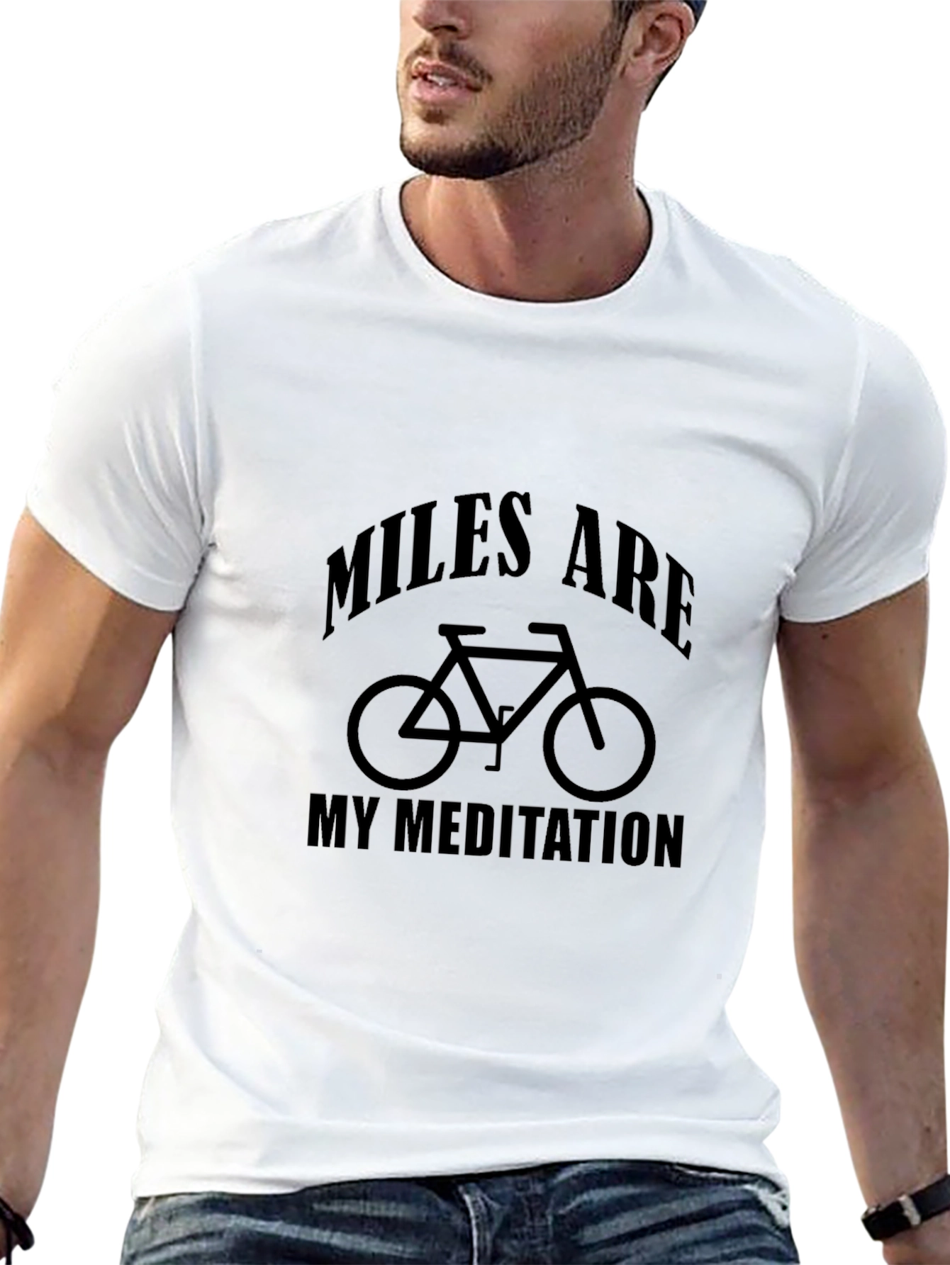 Miles Are My Meditation Black T-Shirt