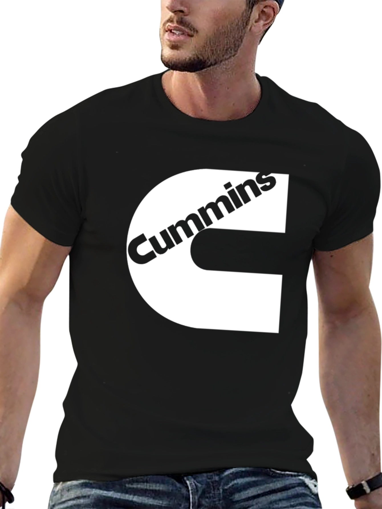Cummins Logo Black T-Shirt - Diesel Engine Fan Apparel