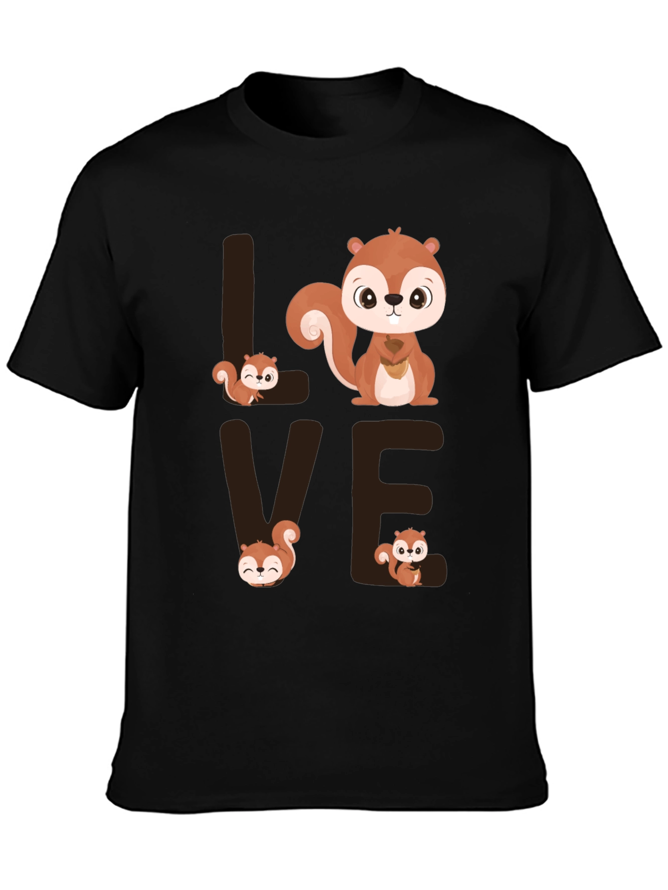Squirrel Love Graphic Tee - Cute Animal T-Shirt