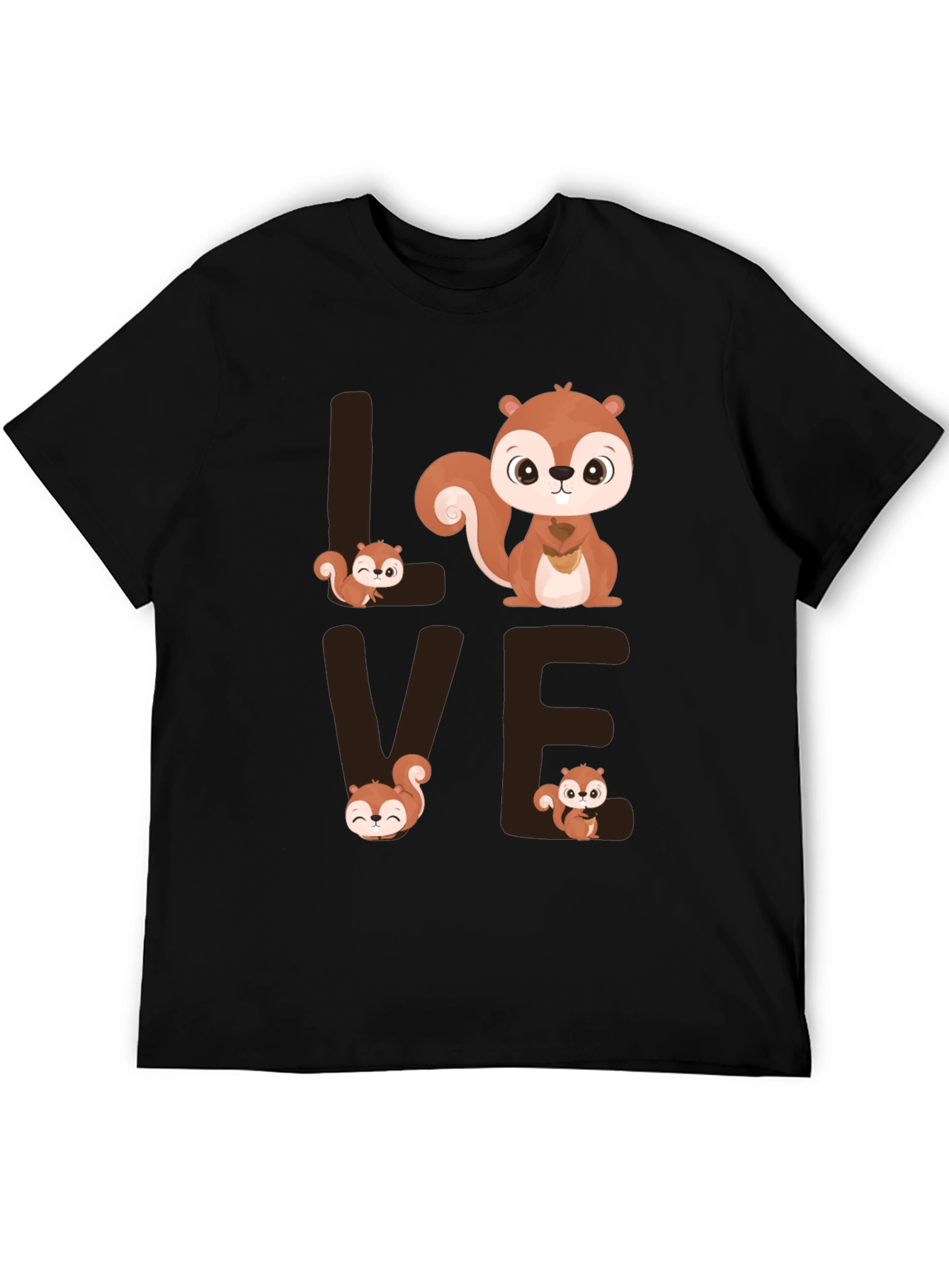 Squirrel Love Graphic Tee - Cute Animal T-Shirt