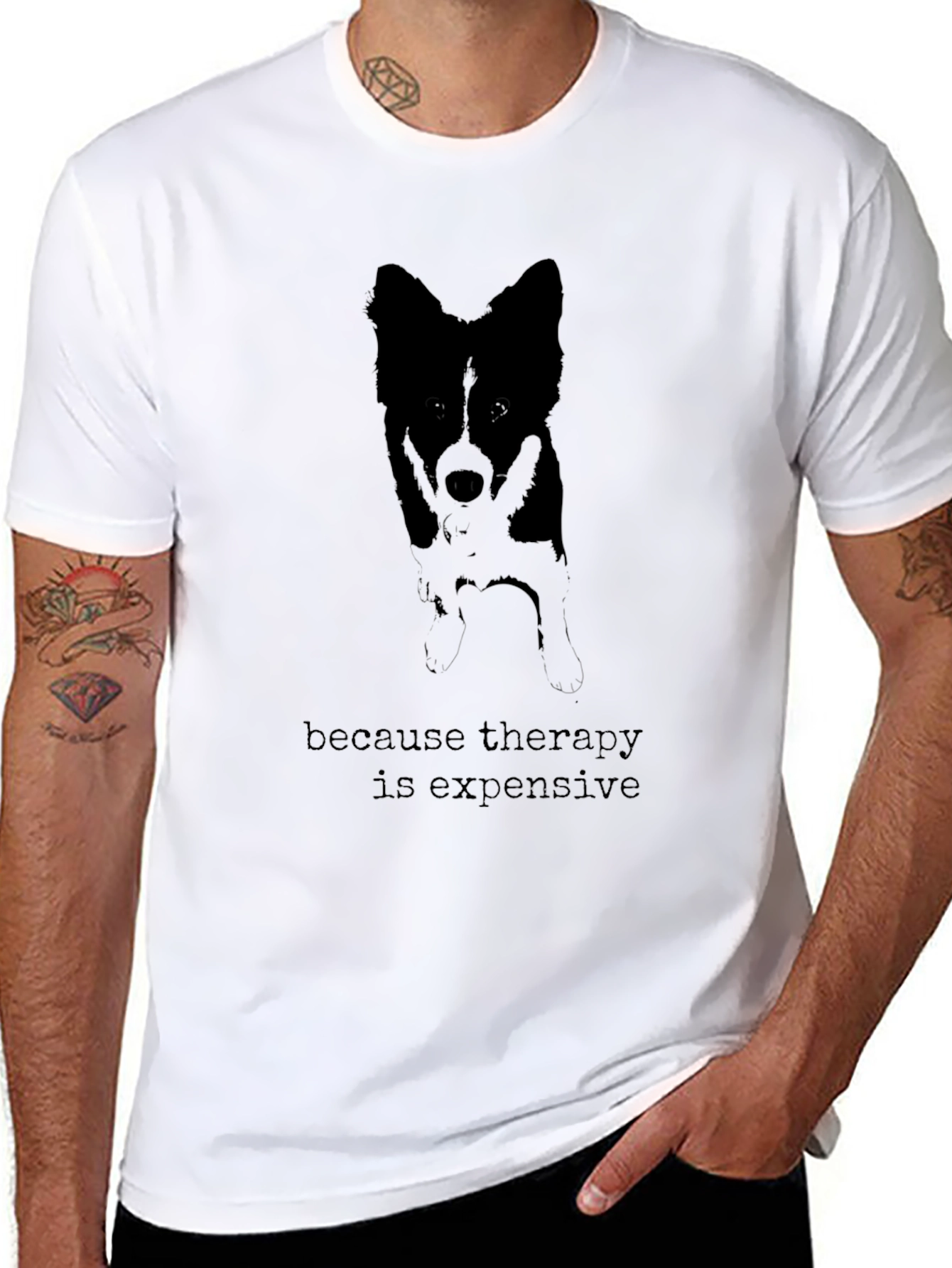 Therapy is Expensive Dog Graphic Tee