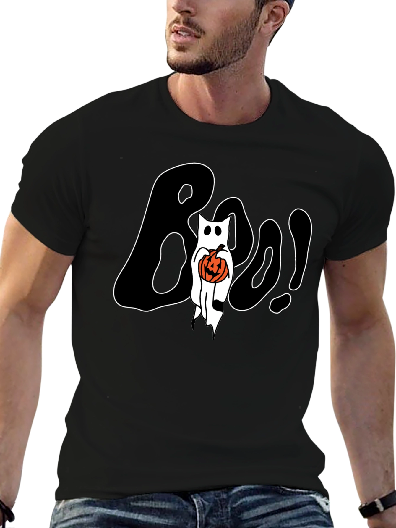Halloween Boo! Graphic Tee - Spooky Season Shirt