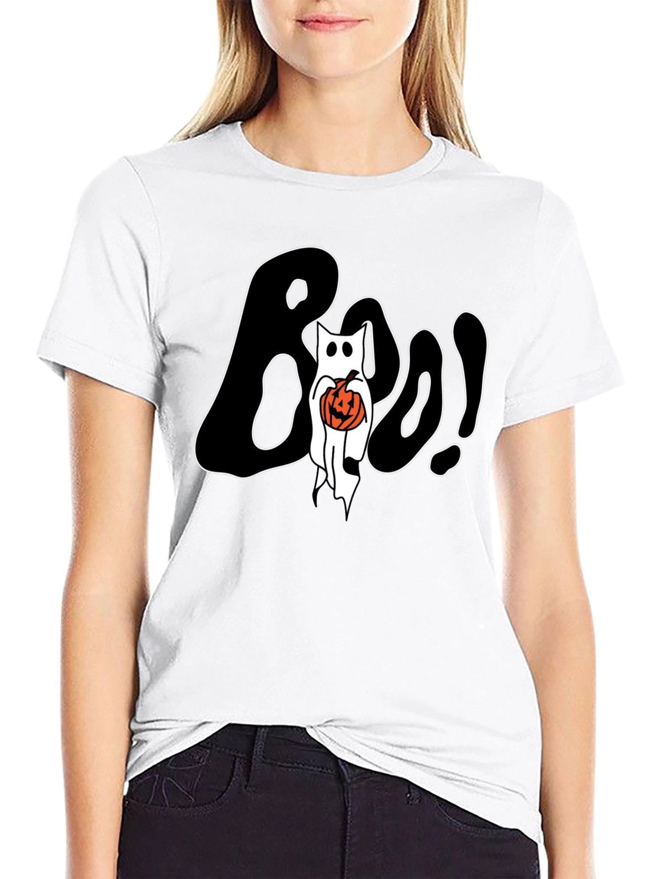 Halloween Boo! Graphic Tee - Spooky Season Shirt