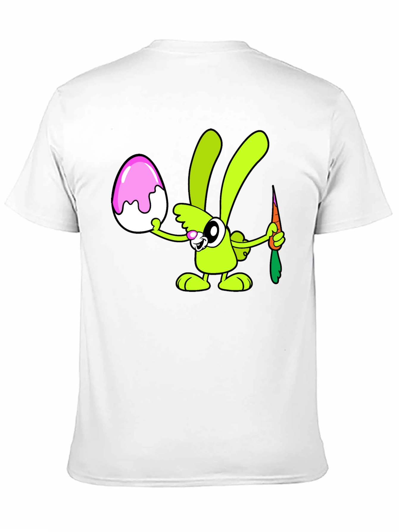 Cartoon Easter Bunny T-Shirt - Black